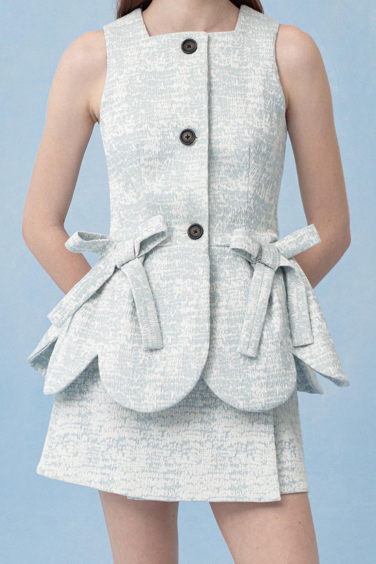 FURCA Skirt in Crinkled Blue