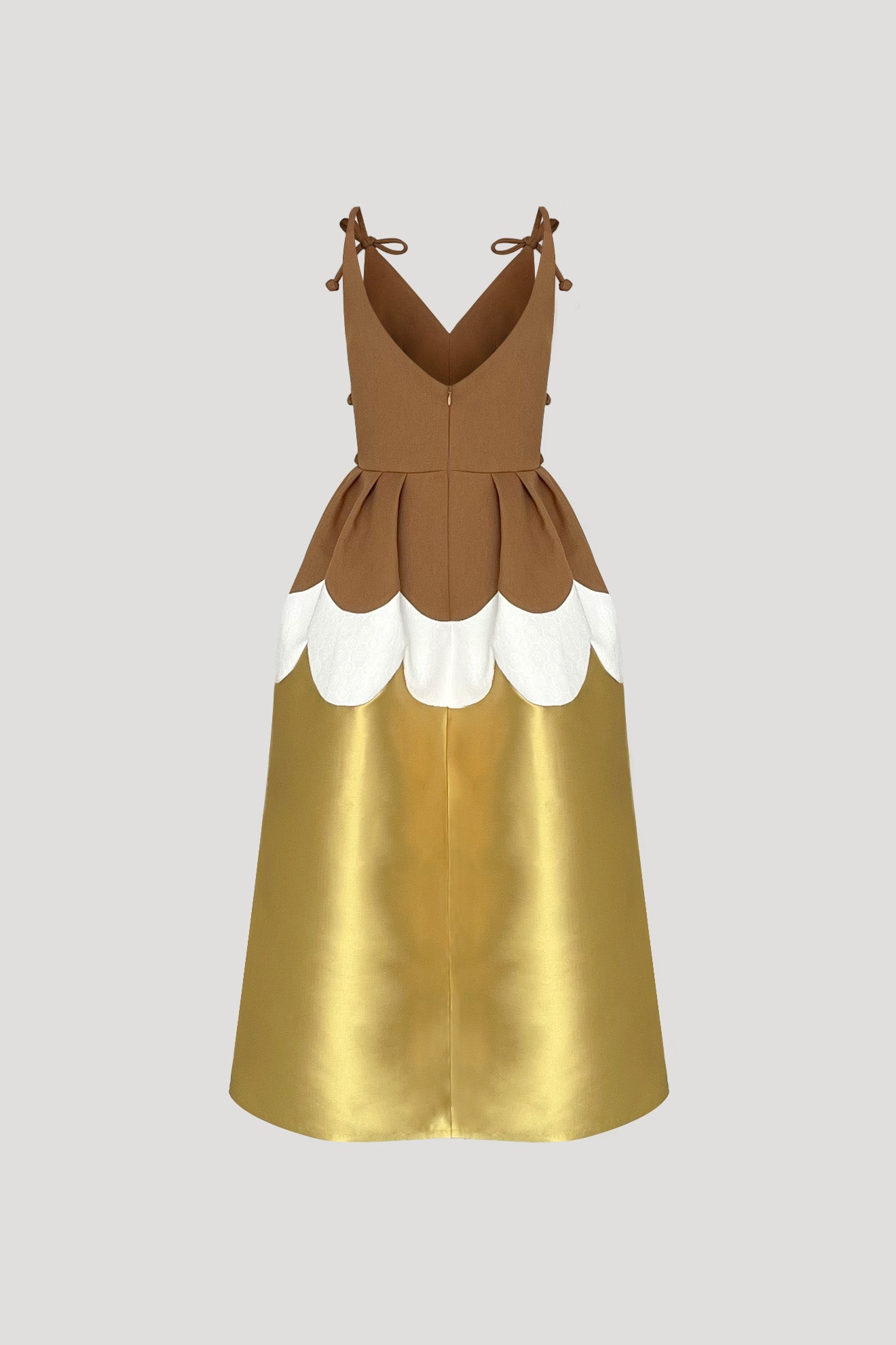 GINKGO Dress in Ochre Brown/Citrine Yellow GINKGO Dress in Ochre Brown/Citrine Yellow