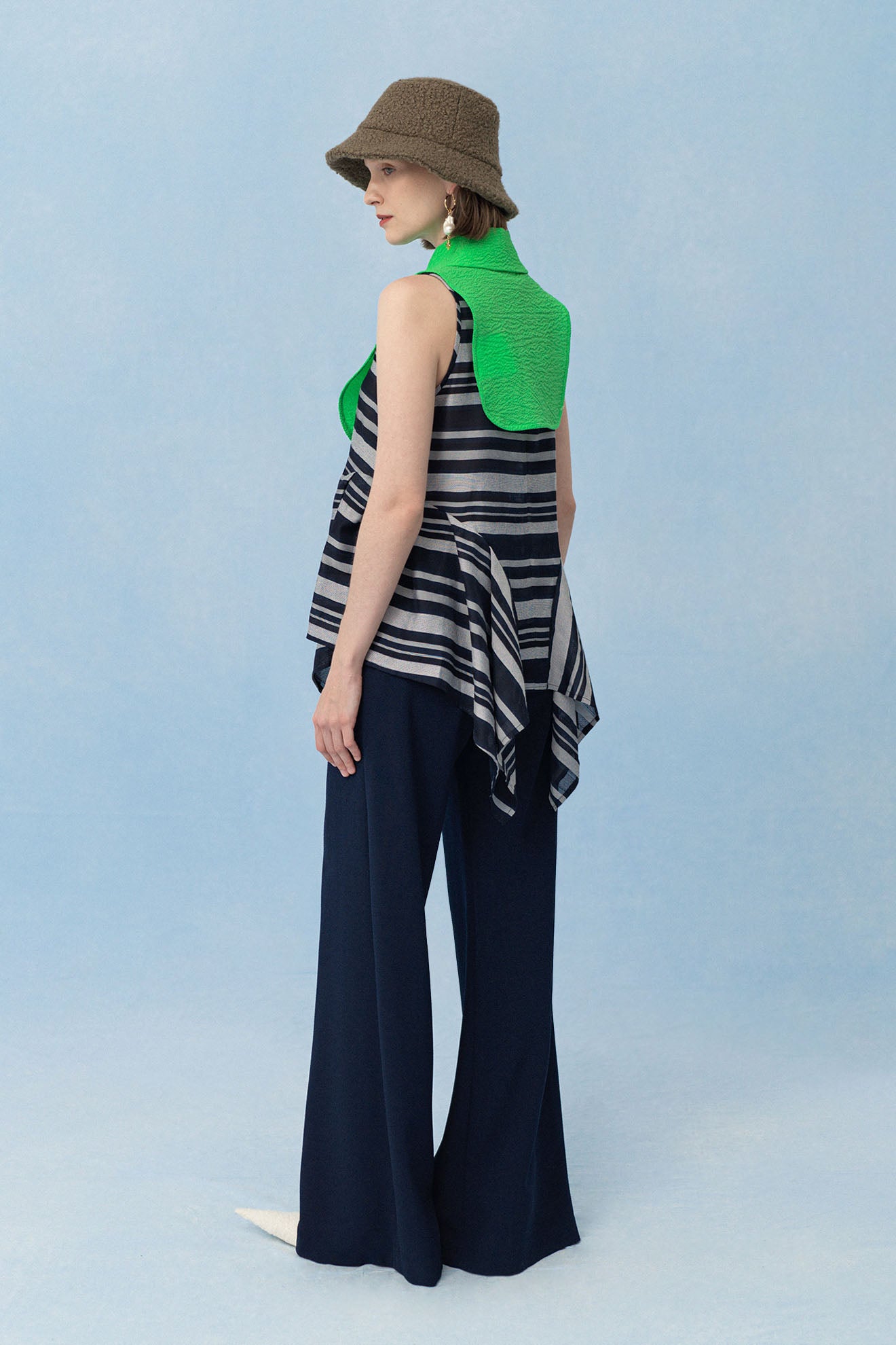 GLOSSA Top in Navy Stripes