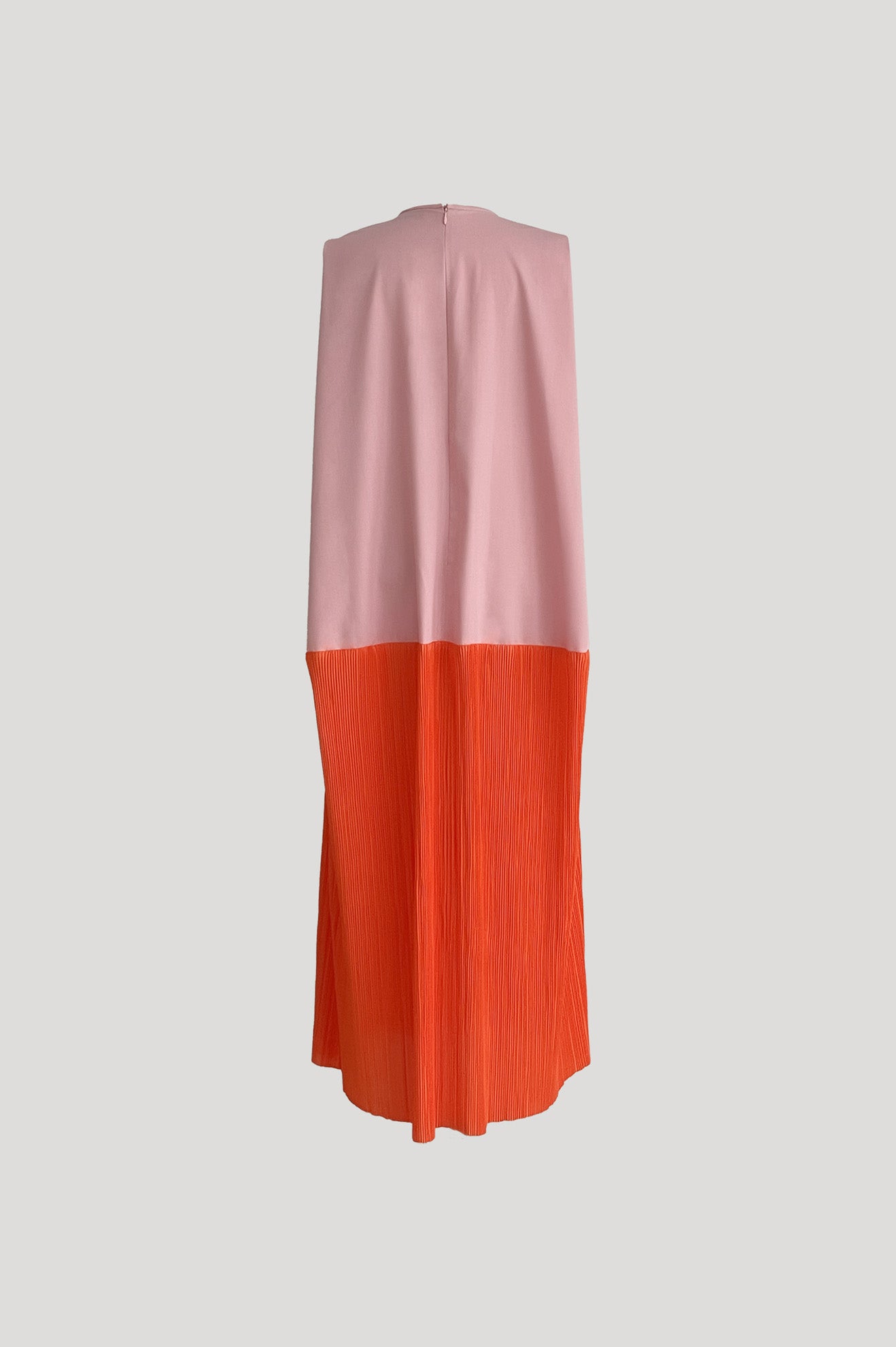 HADDOCK Dress in Rose Pink/Orange Pleats