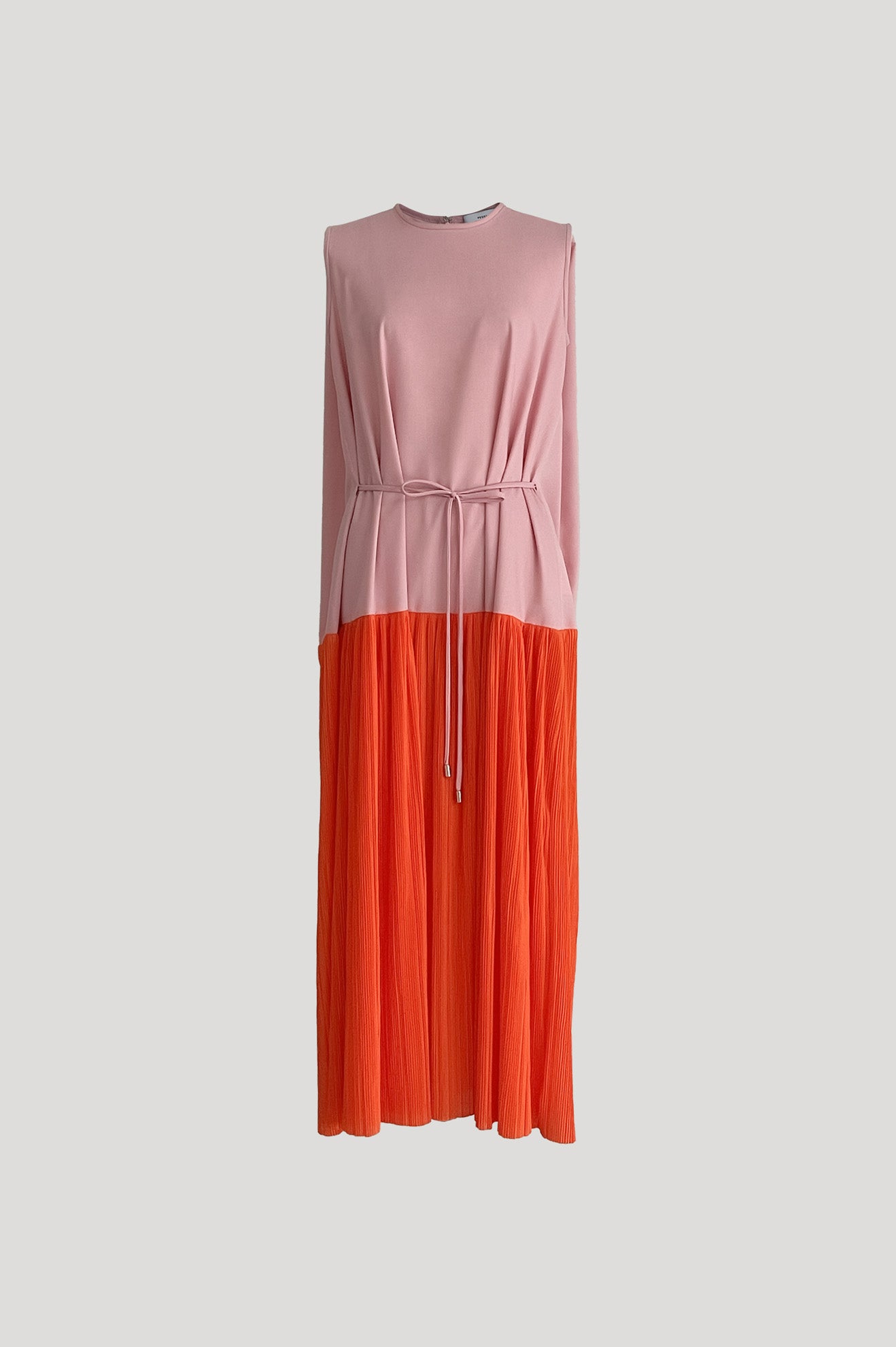 HADDOCK Dress in Rose Pink/Orange Pleats