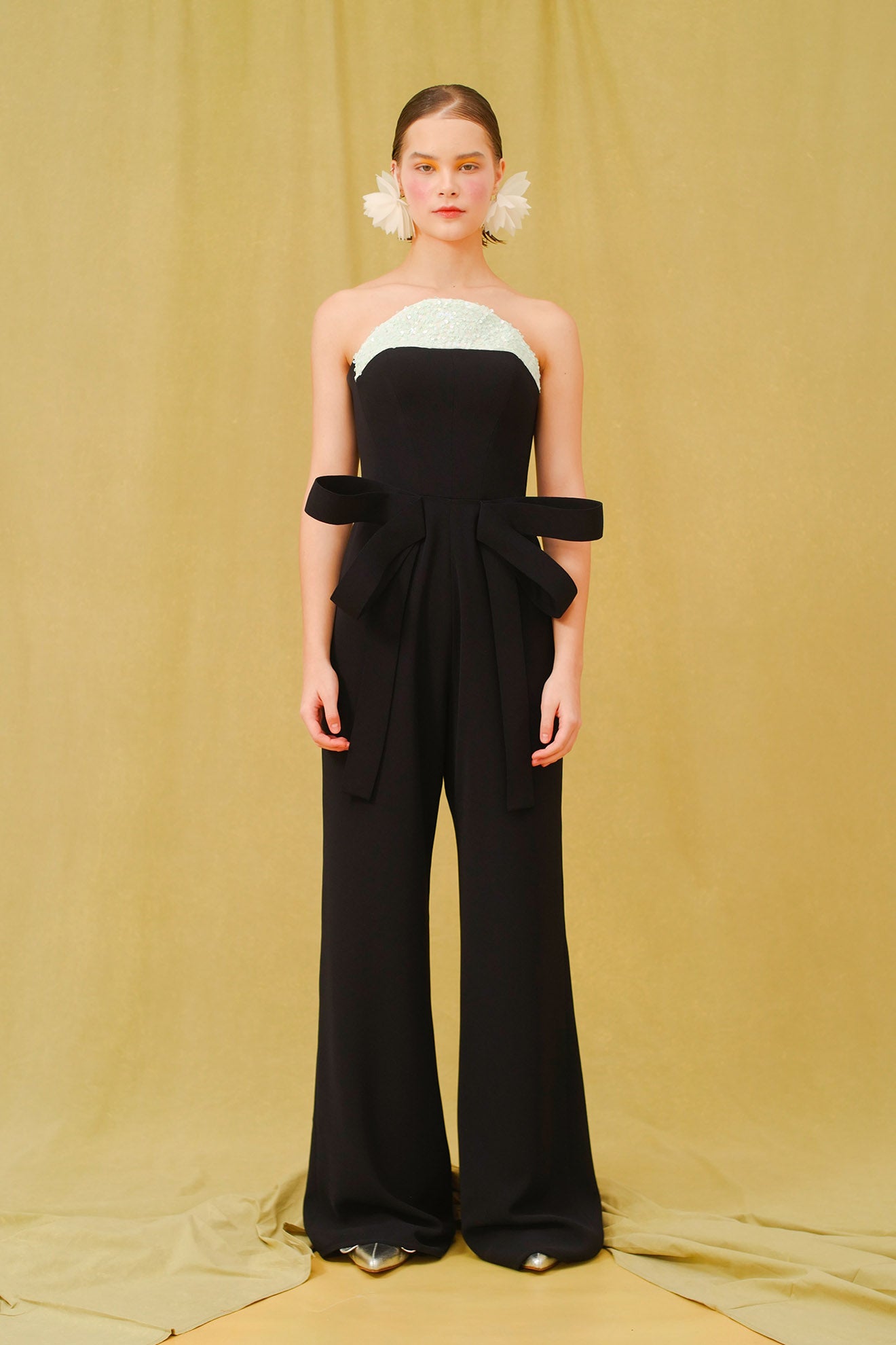 HANETO Jumpsuit in Dark Blue/Iridescent Mint