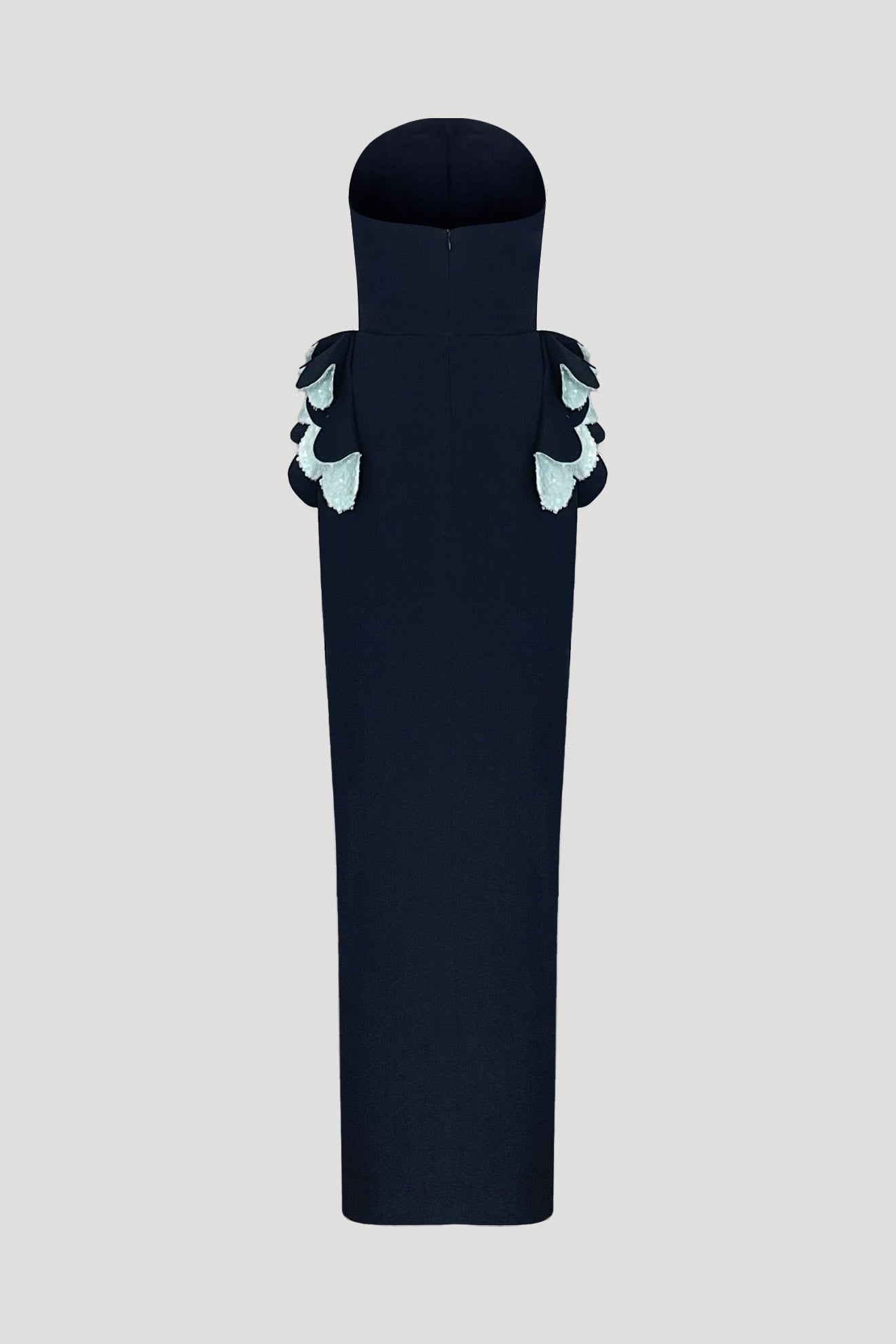 HAUSTELLUM Gown in Dark Blue/Iridescent Mint