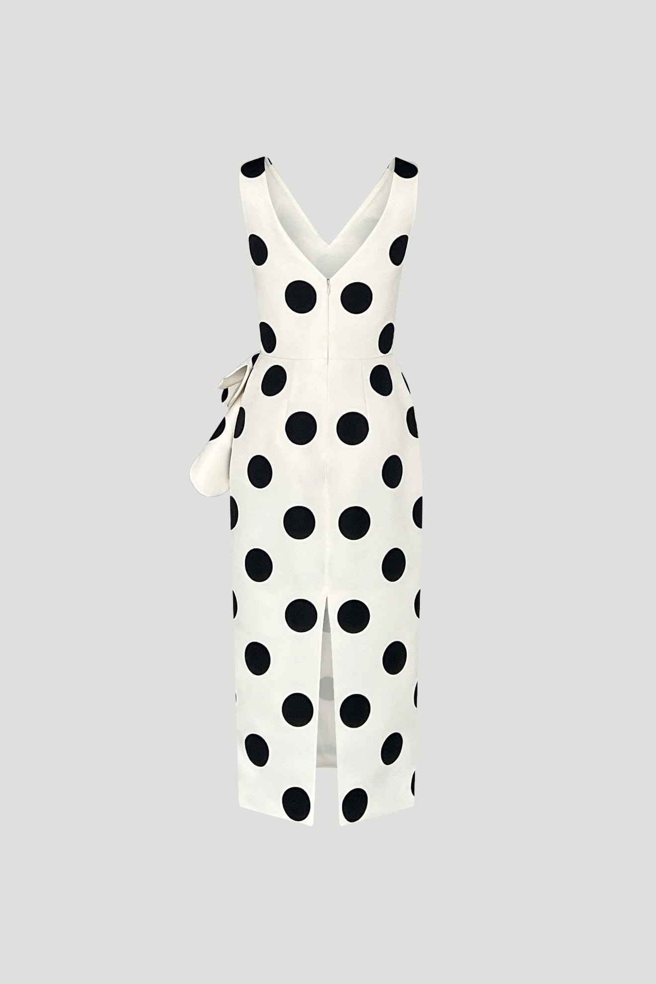 HINAGESHI Dress in Black Dot on White