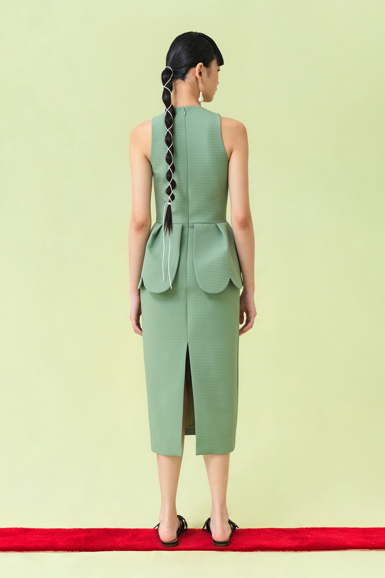 HINOKI Dress in Moss Green