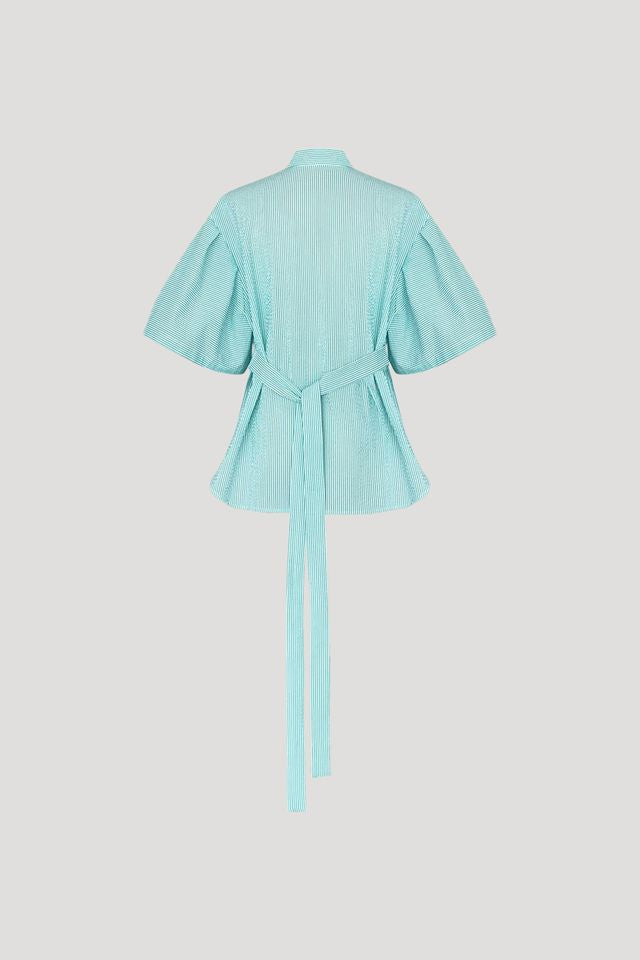 IRUKA Top in Turqouise Stripes