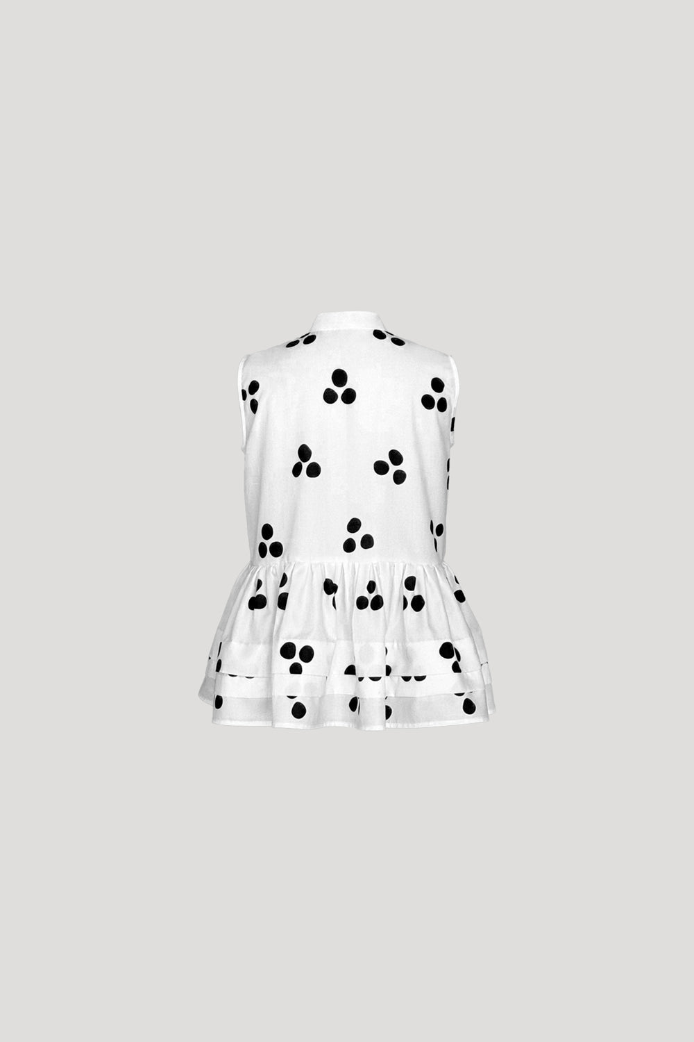 JEU Top in Black Polkadots