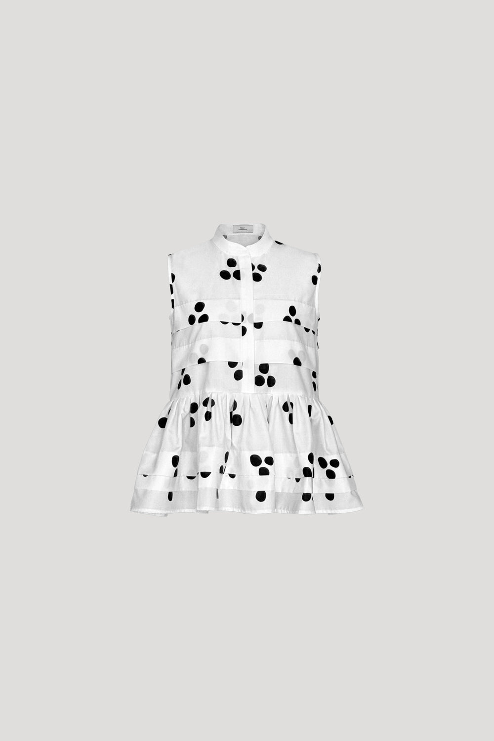 JEU Top in Black Polkadots