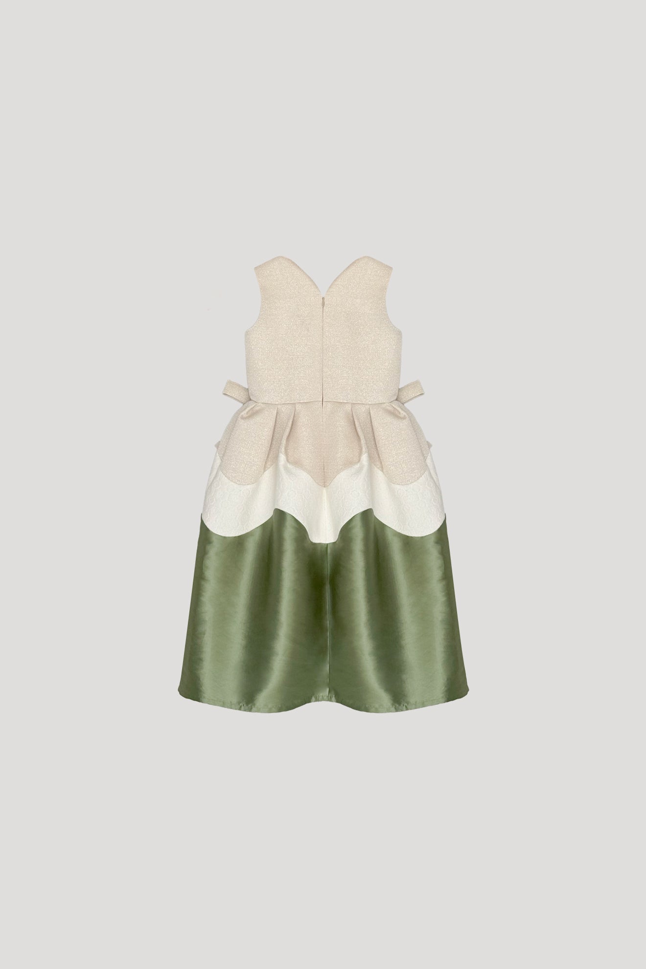 JUBILEE Dress in Beige/Palma Green