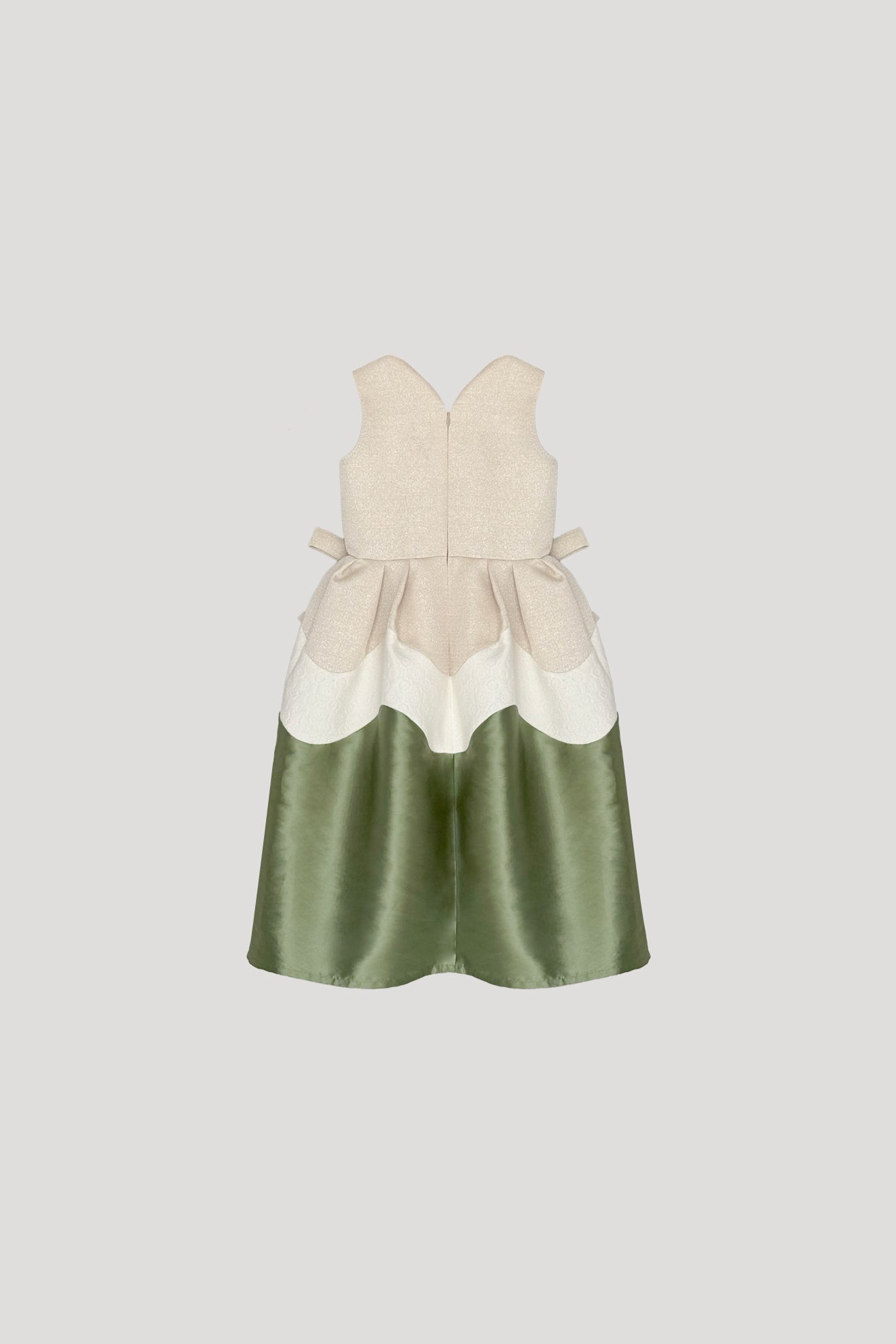 JUBILEE Dress in Beige/Palma Green