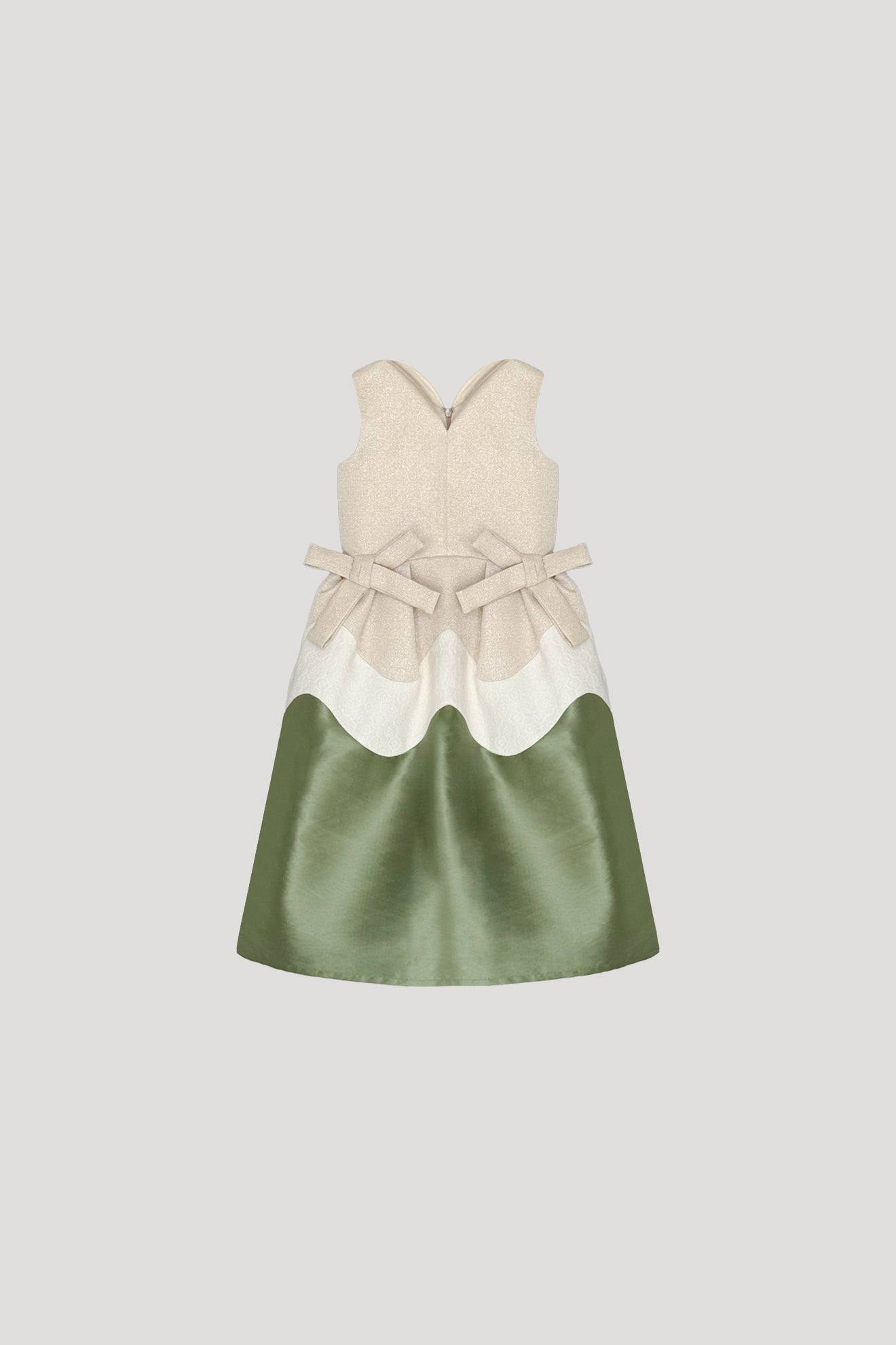 JUBILEE Dress in Beige/Palma Green