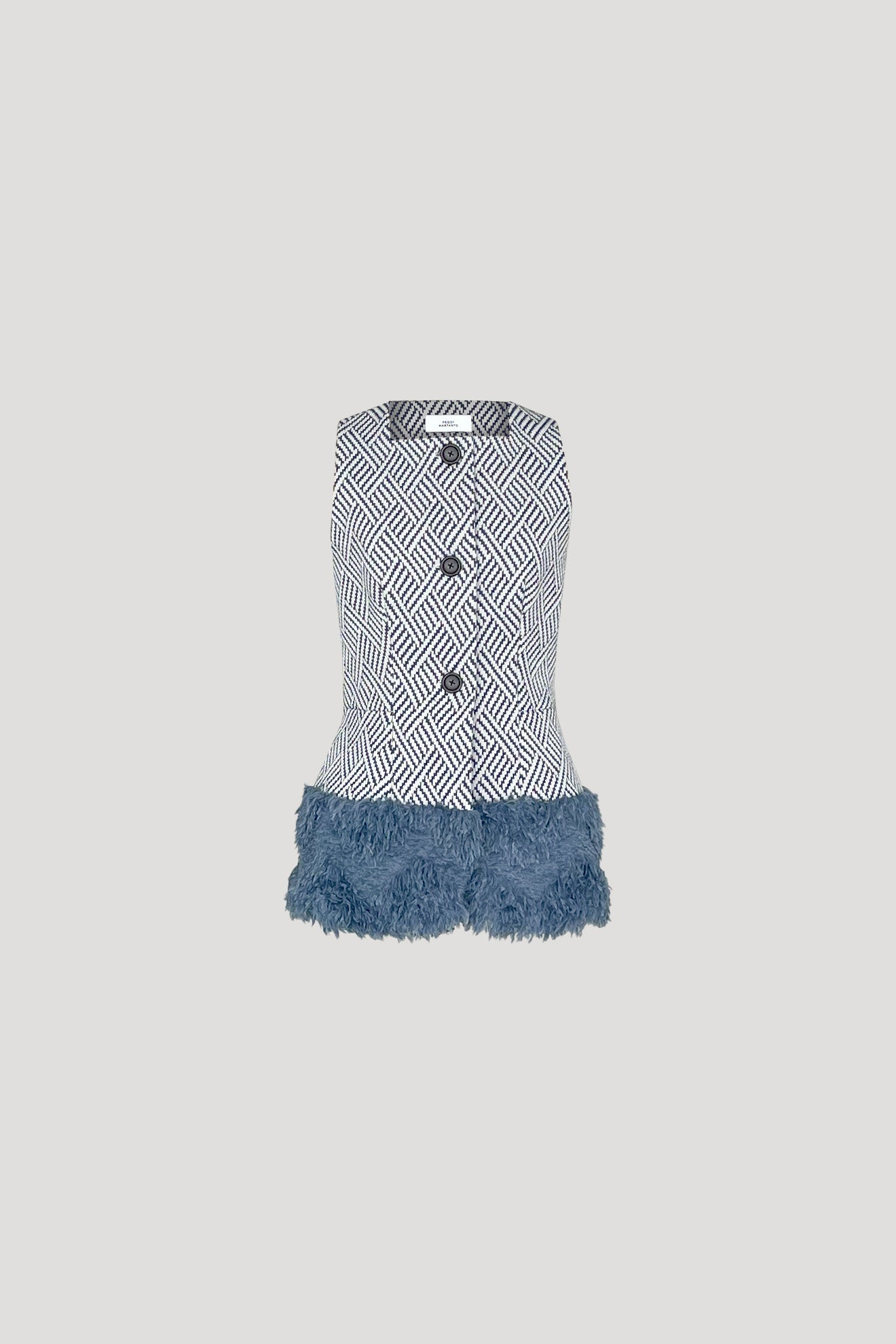 KIJI Top in Dark Blue/Steel Blue