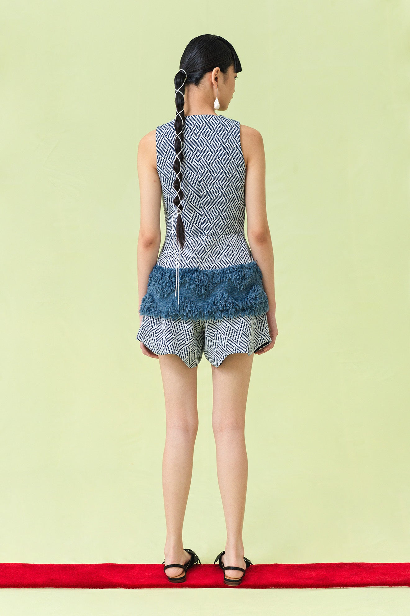 KIJI Top in Dark Blue/Steel Blue