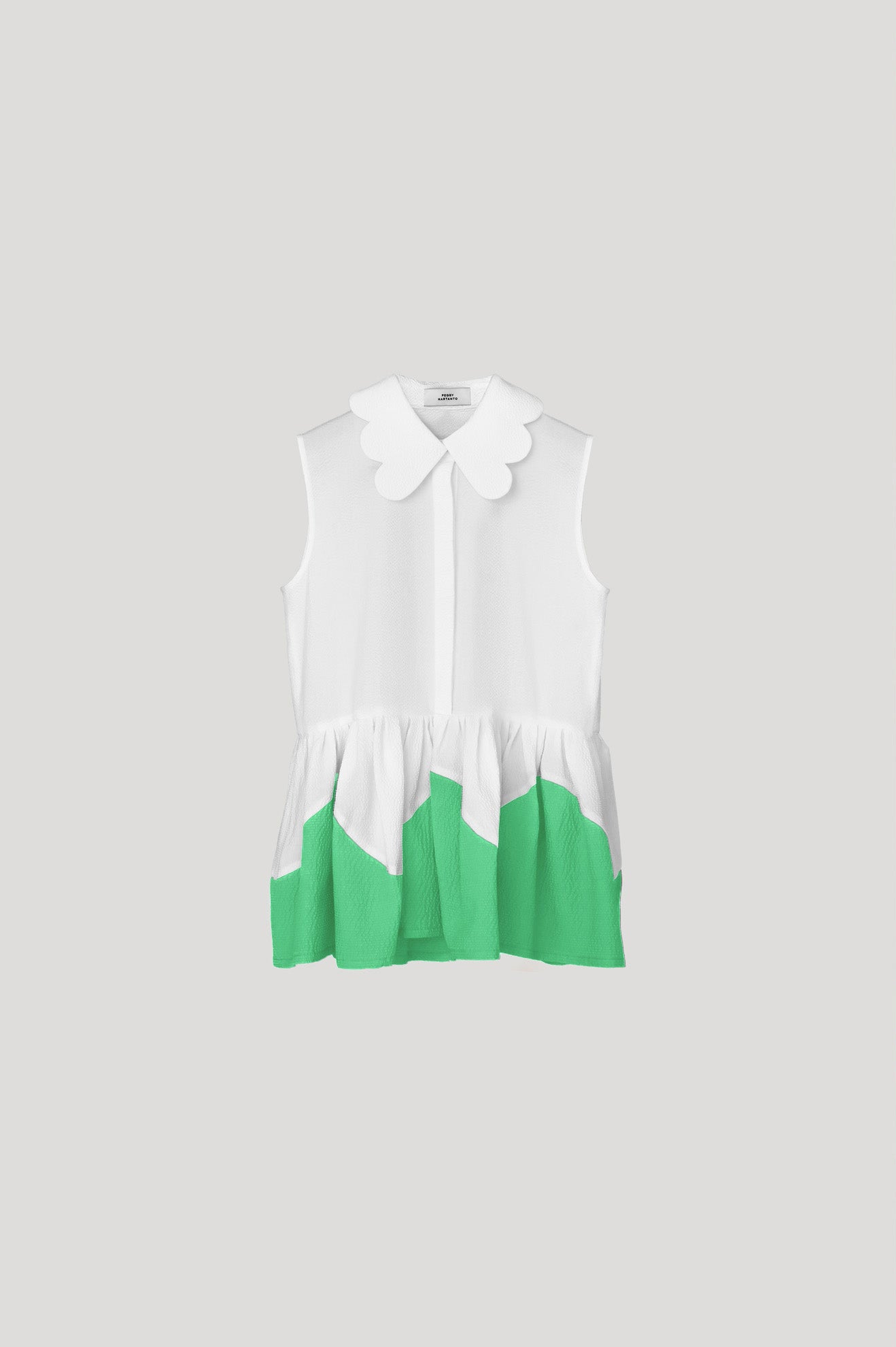 KRILL Top in White/Fern Green