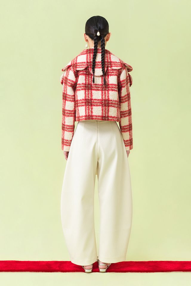KAERU Jacket in Plaid Red