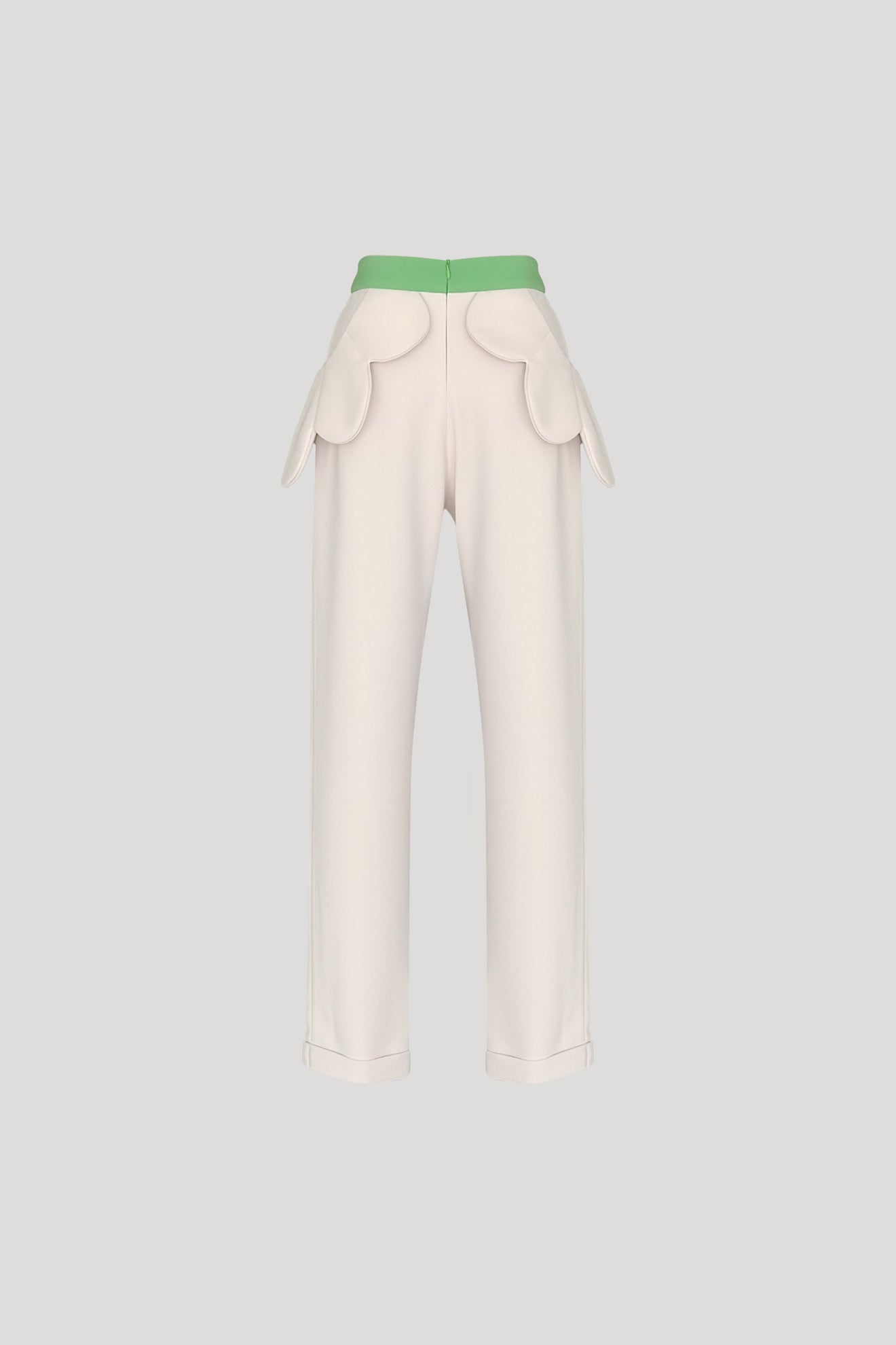 KOINOBORI Pants in Bone White/Olivine Green