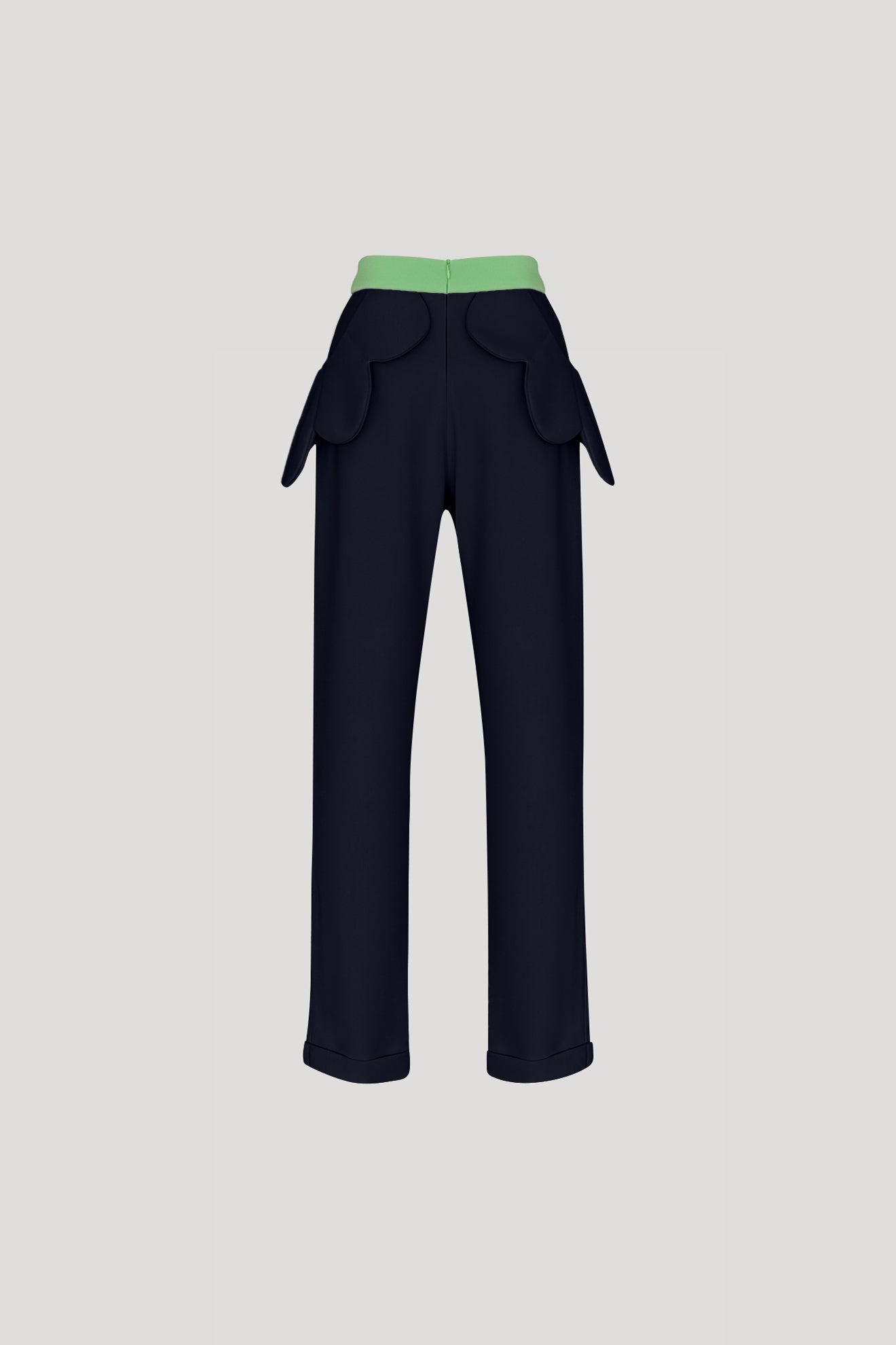 KOINOBORI Pants in Night Blue/Olivine Green