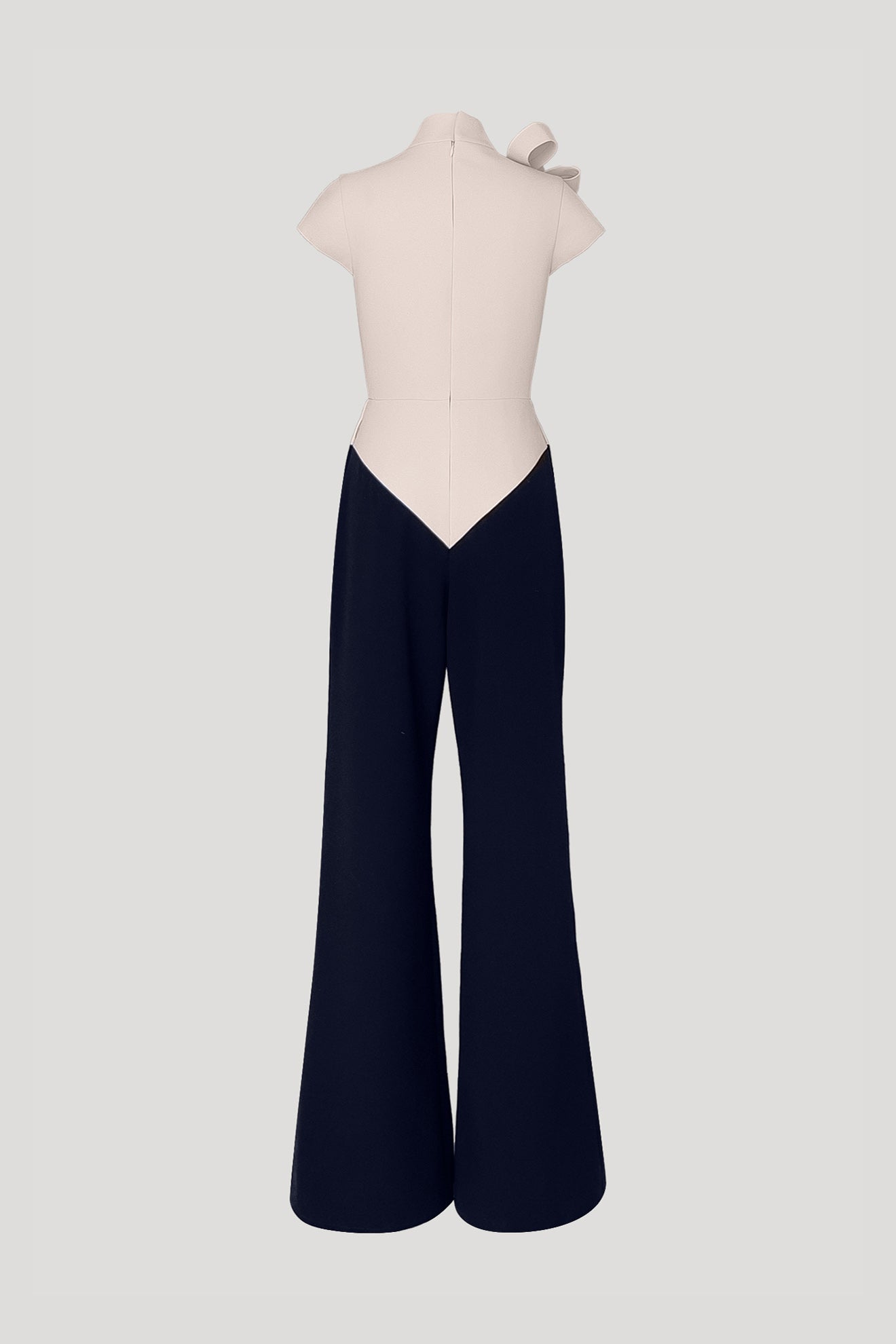 KUSHI Jumpsuit in Bone White/Dark Blue