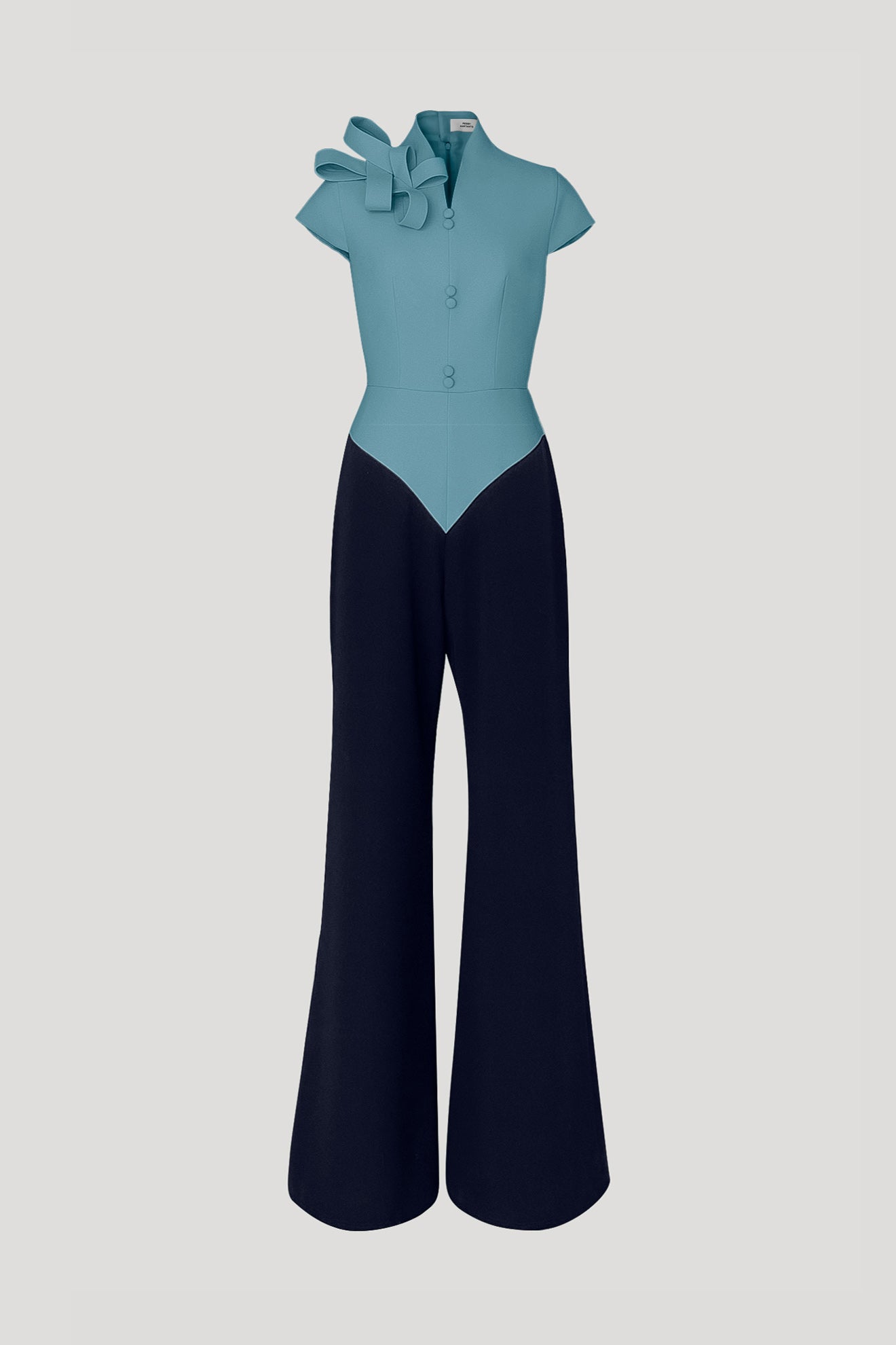 KUSHI Jumpsuit in Mineral Green/Dark Blue