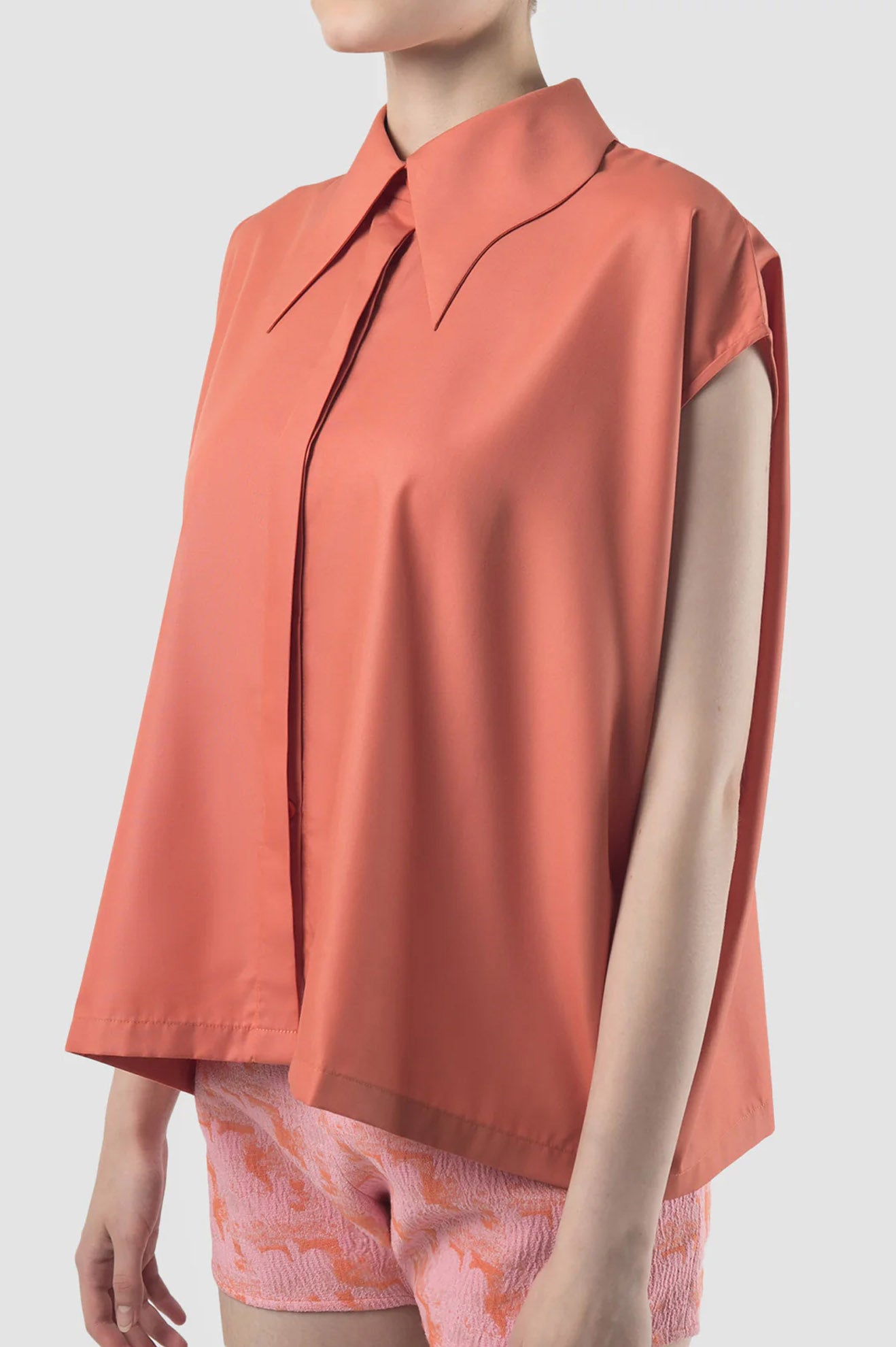 LINE Top in Flamingo Orange