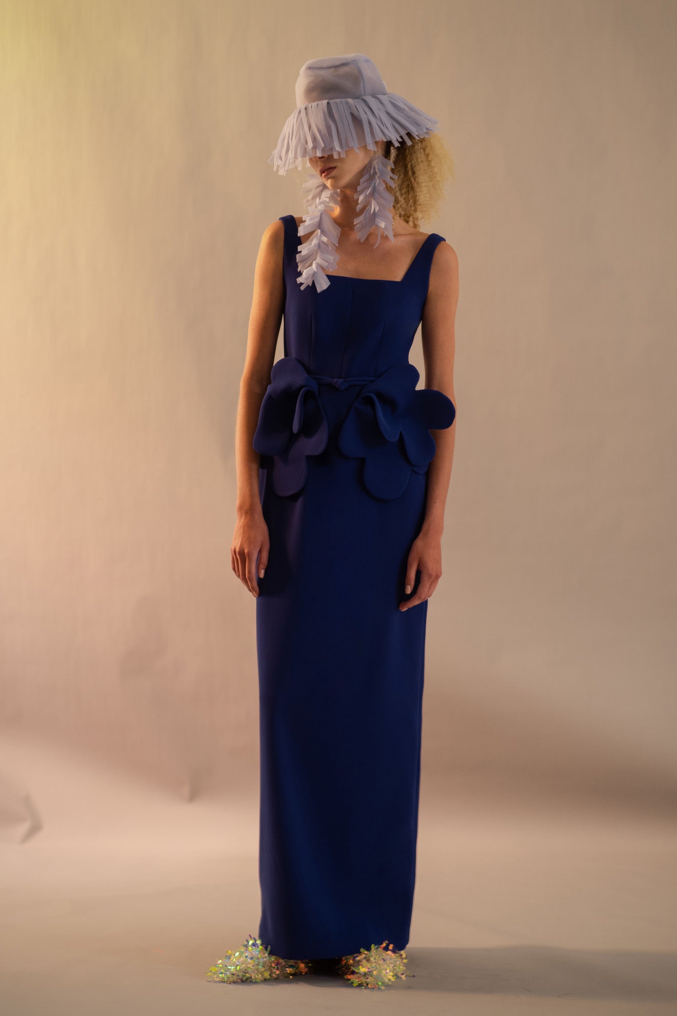 LINGUADO Dress in Cerulean Blue