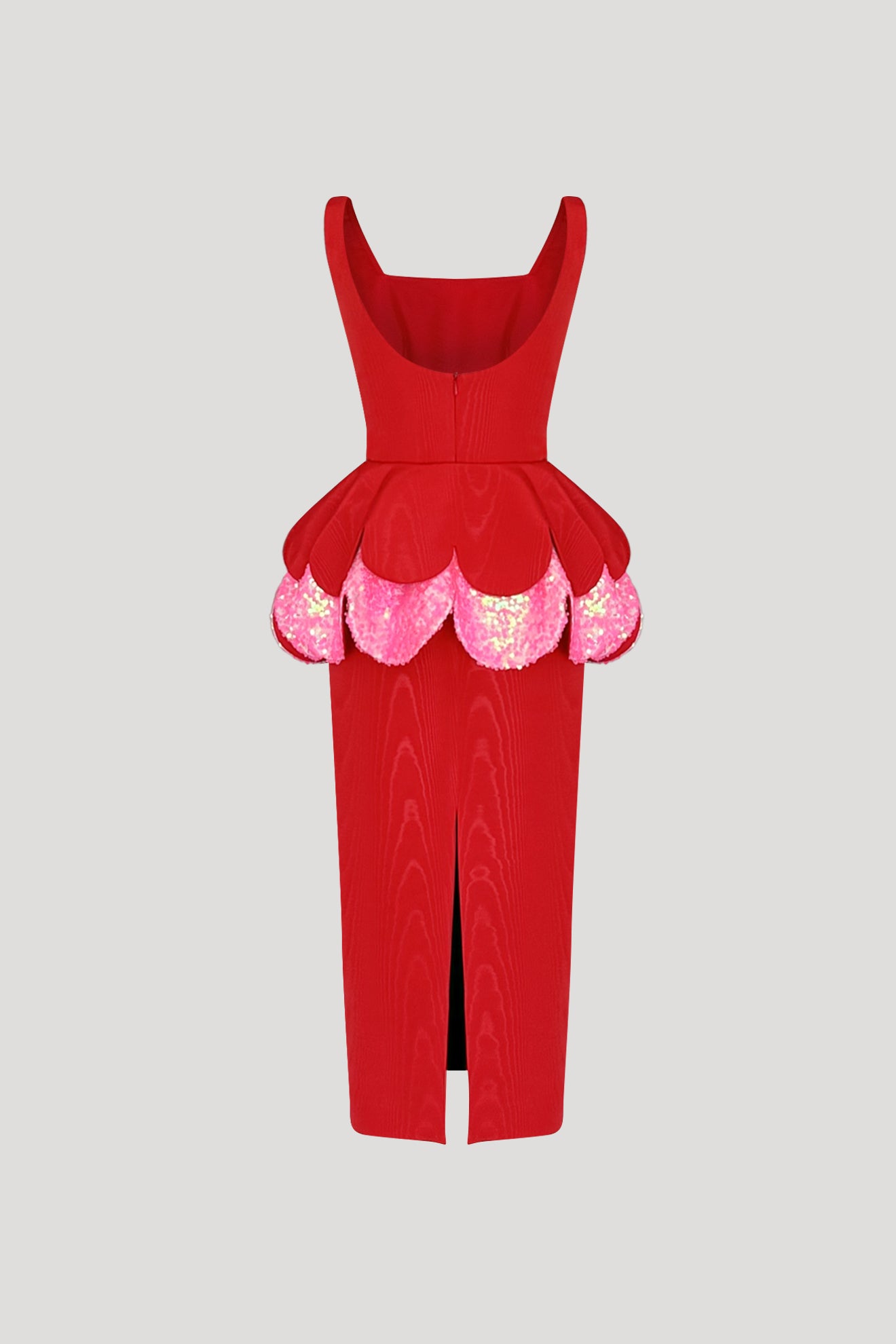 LOCOMOTE Dress in Sangria Red/Iridescent Fuchsia