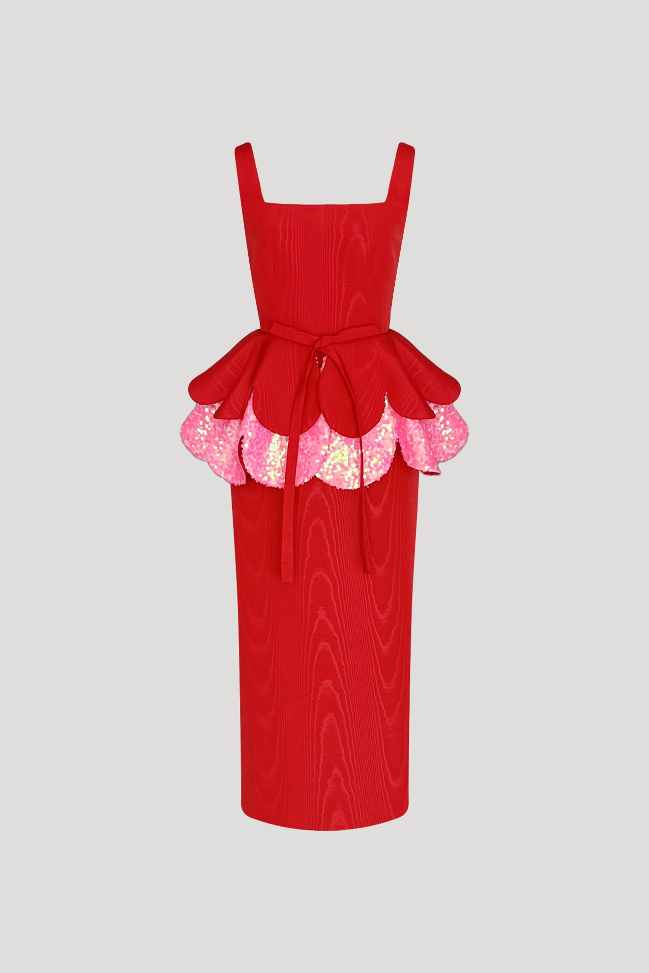 LOCOMOTE Dress in Sangria Red/Iridescent Fuchsia