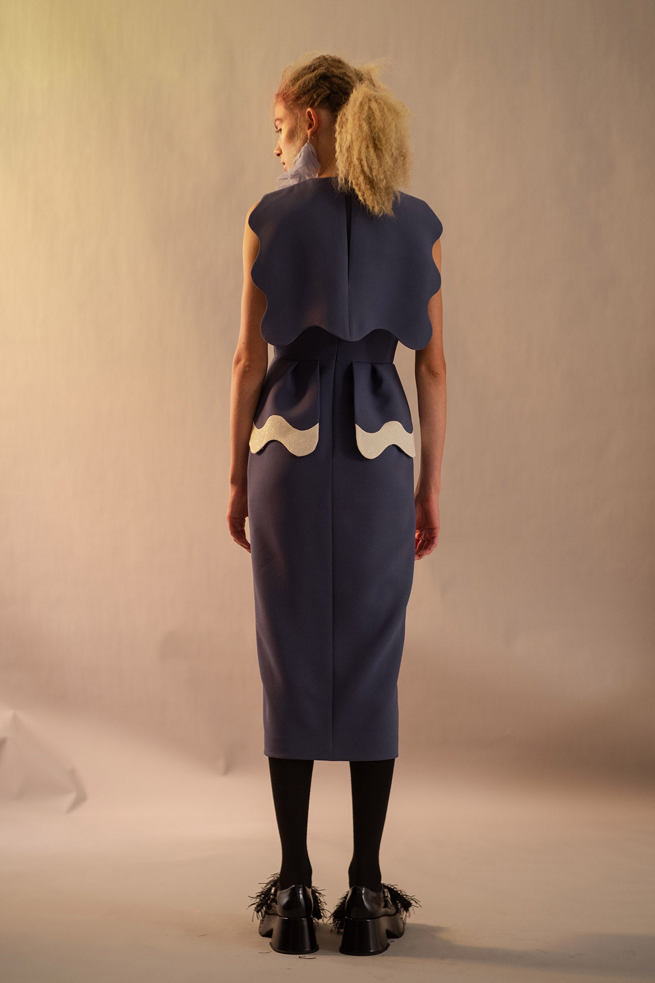 MACKEREL Dress in Dark Blue