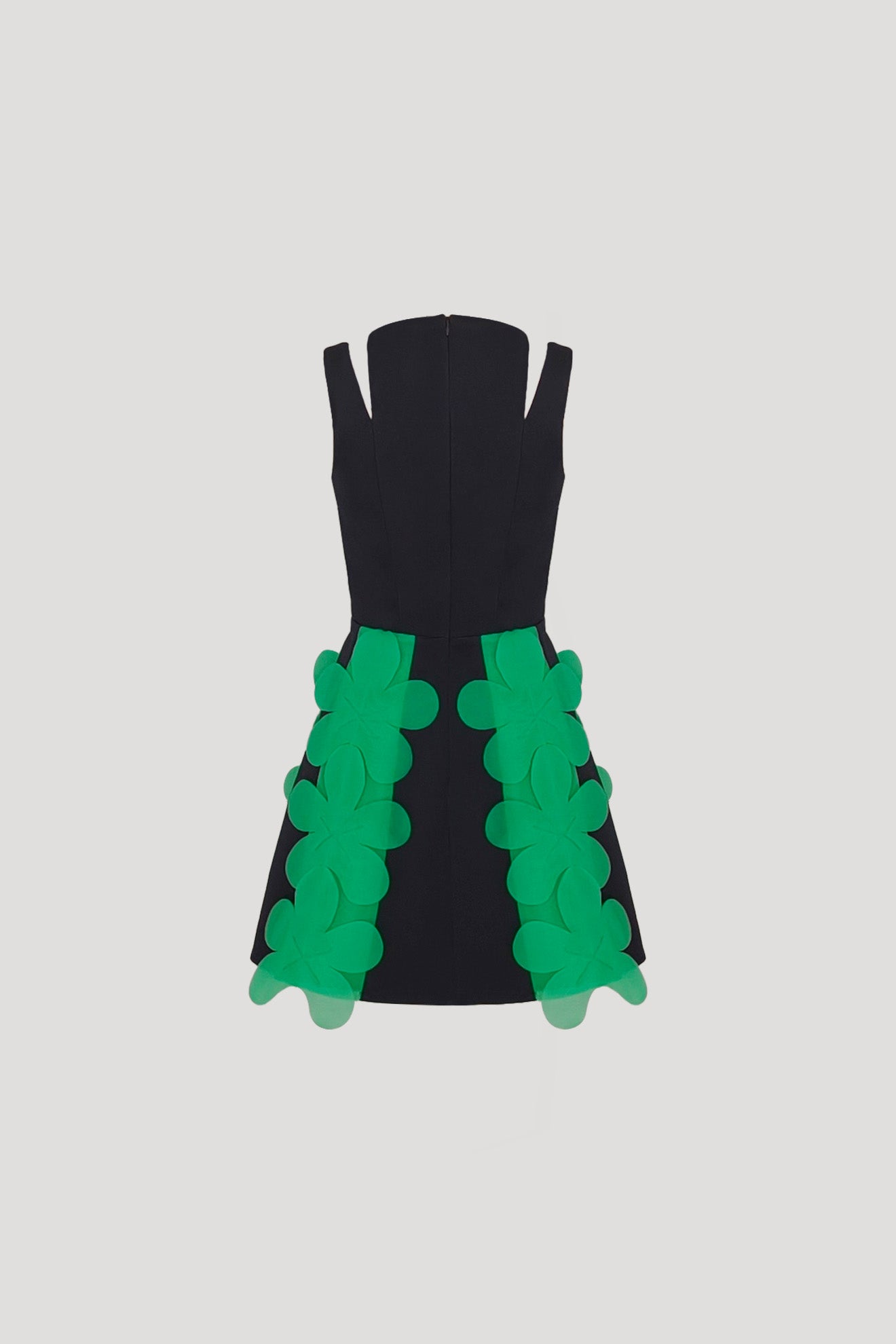 MANDIBLE Dress in Dark Blue/Neon Green