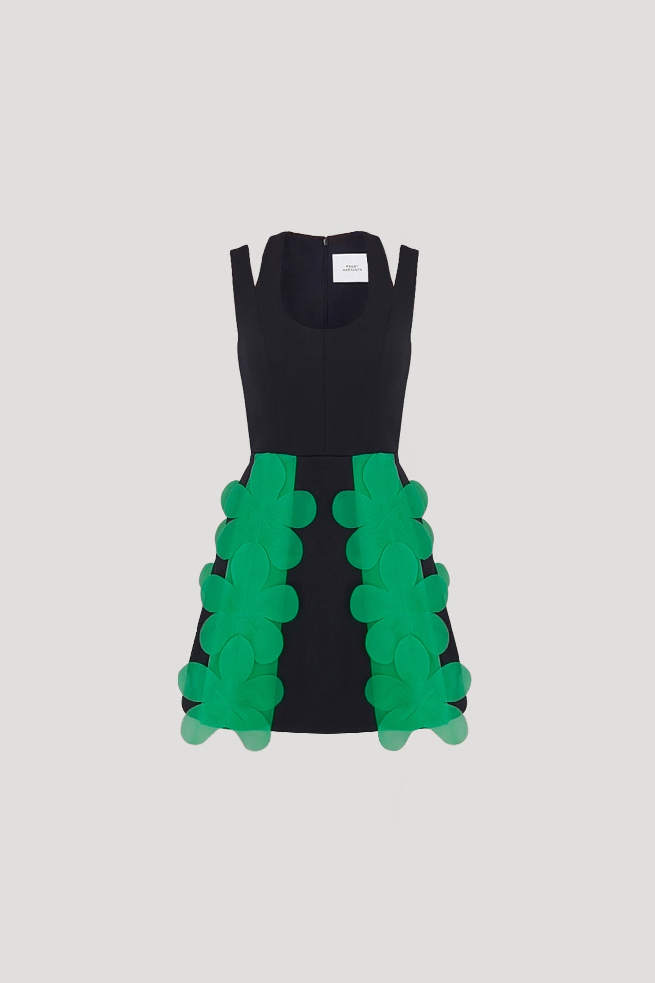 MANDIBLE Dress in Dark Blue/Neon Green