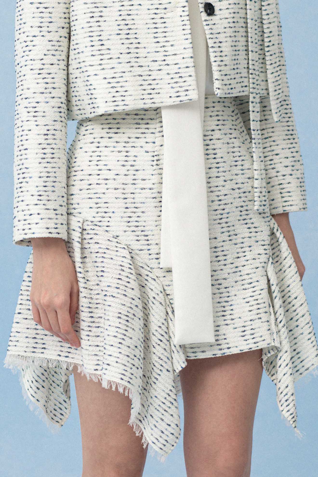 MARGIN Skirt in Powder White