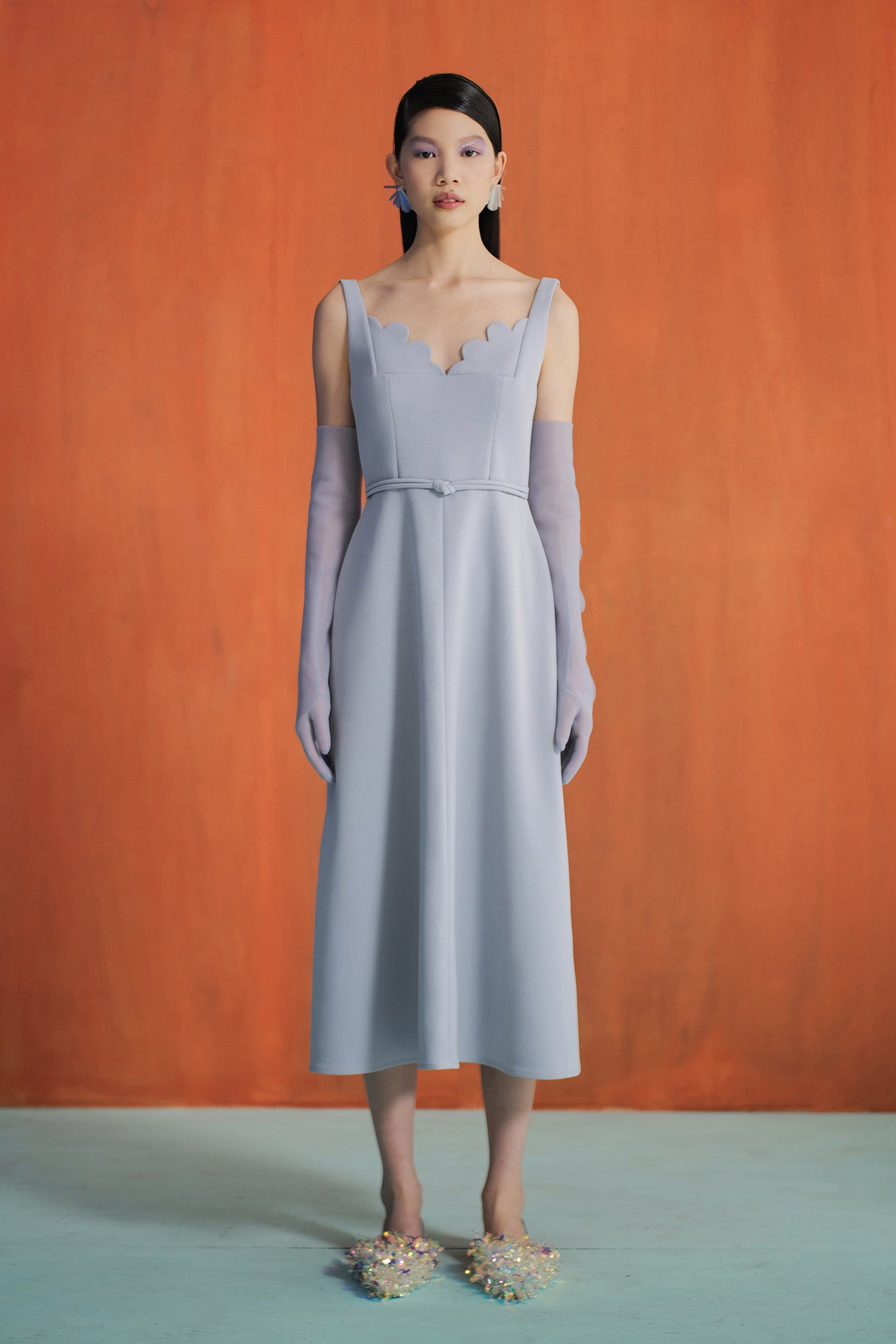 MELODY Dress in Ash Blue