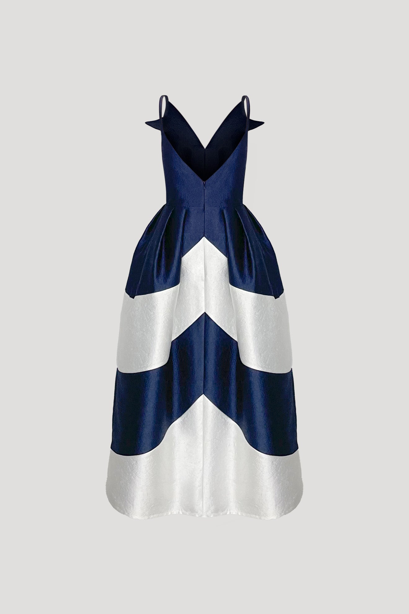 MESONOTUM Dress in Dark Blue/White