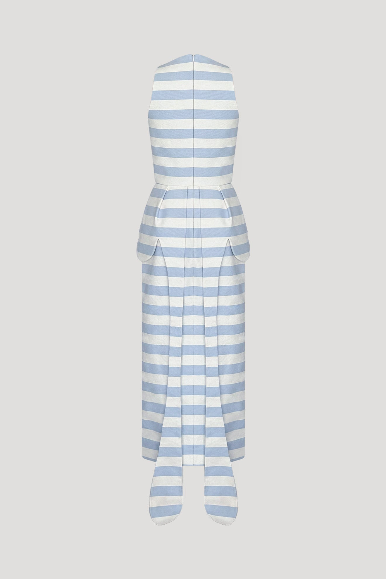 METANOTUM Dress in Ash Blue Stripes