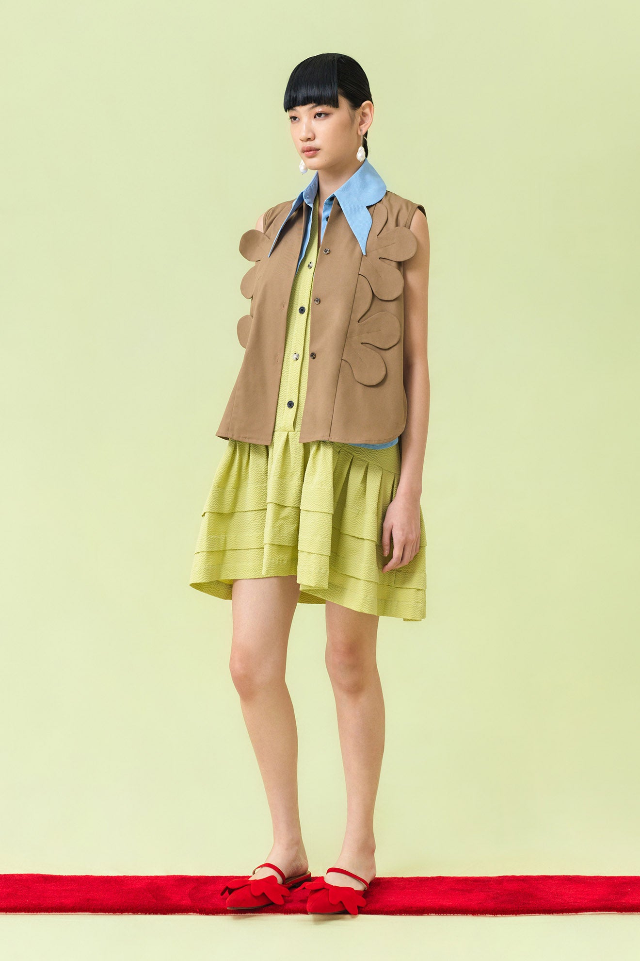 MIKAN Dress in Acid Yellow