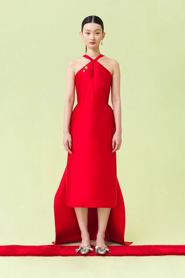 KOSUMOSU Dress in Sangria Red