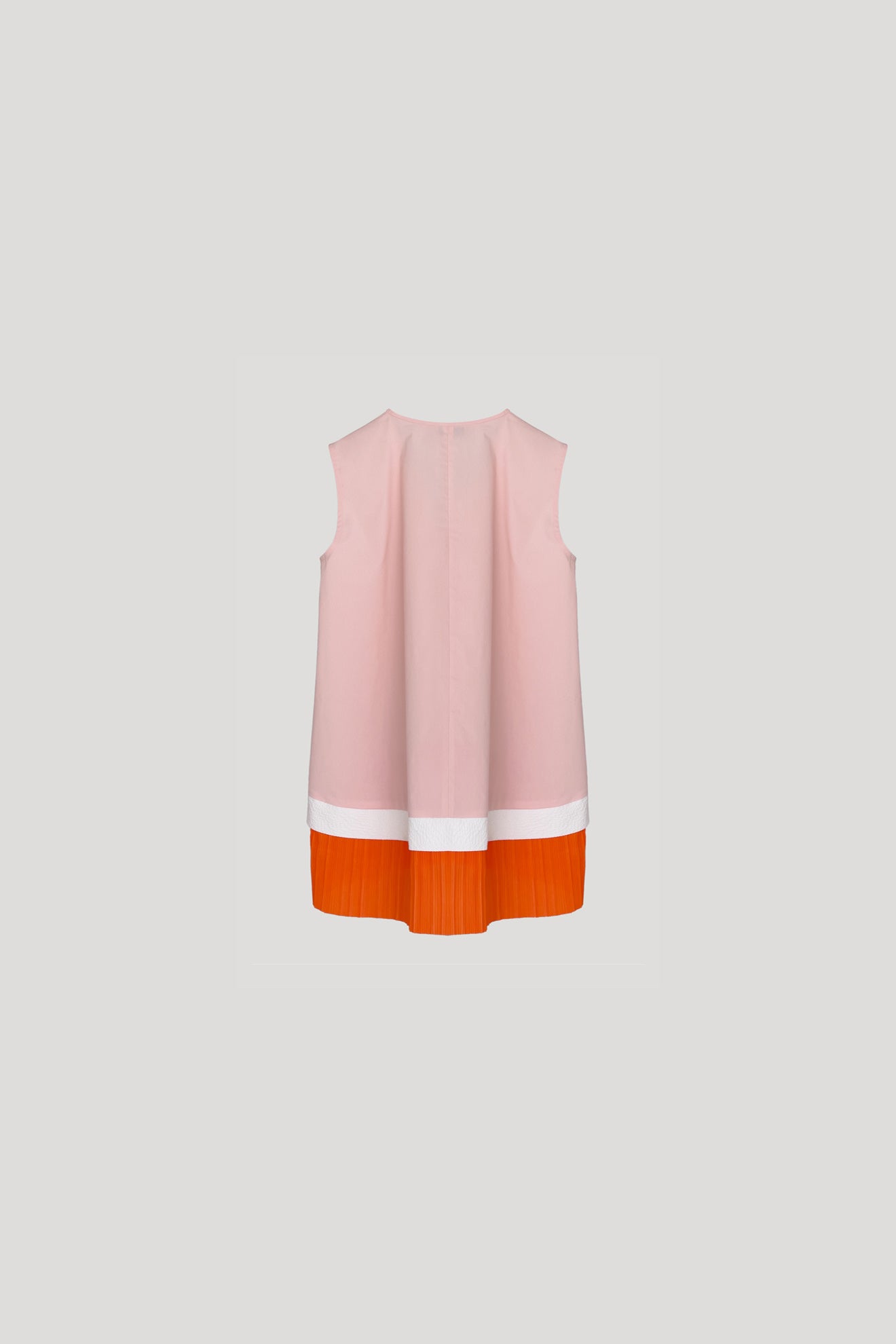 MIKOSHI Top in Coral Pink/Orange Pleats