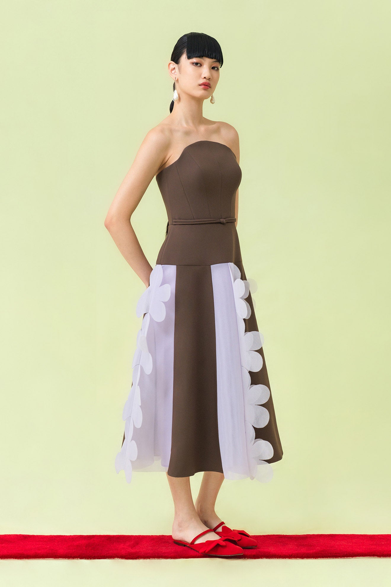 NADESHIKO Dress in Coffee Brown/Prelude Purple PEGGY HARTANTO NADESHIKO Dress in Coffee Brown/Prelude Purple PEGGY HARTANTO