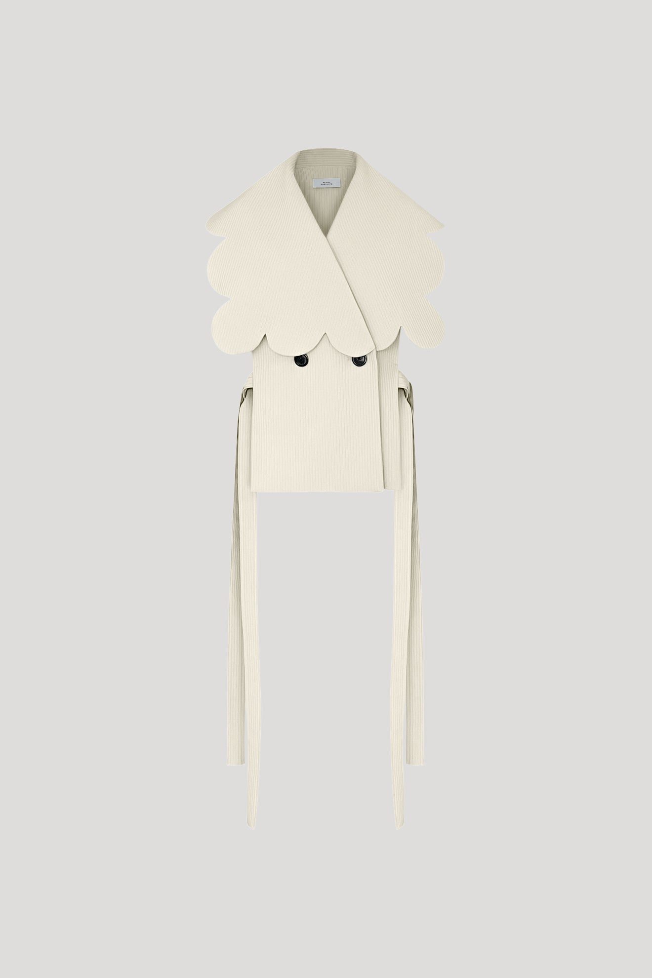 NASHI Vest in Cream White