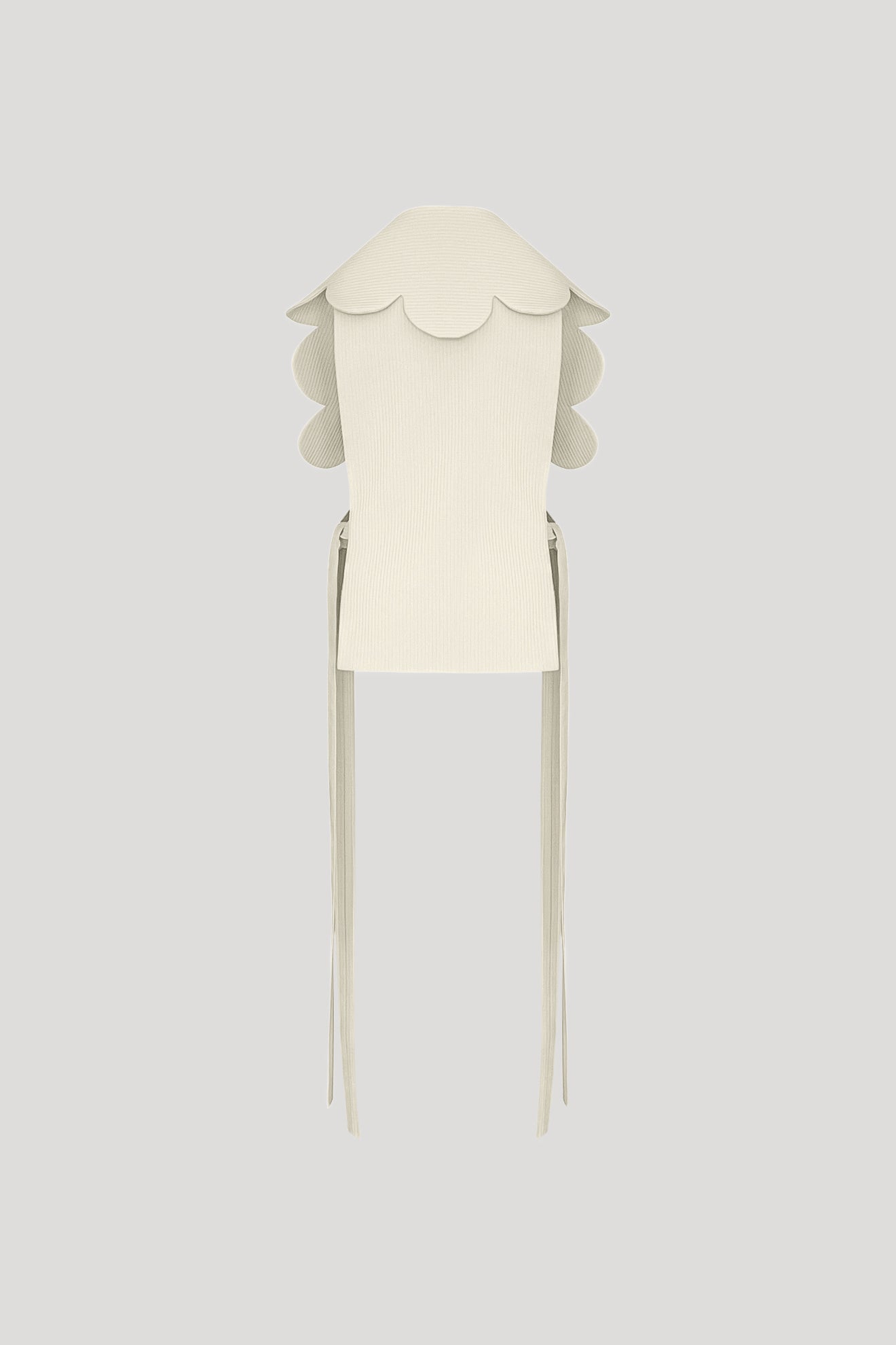 NASHI Vest in Cream White