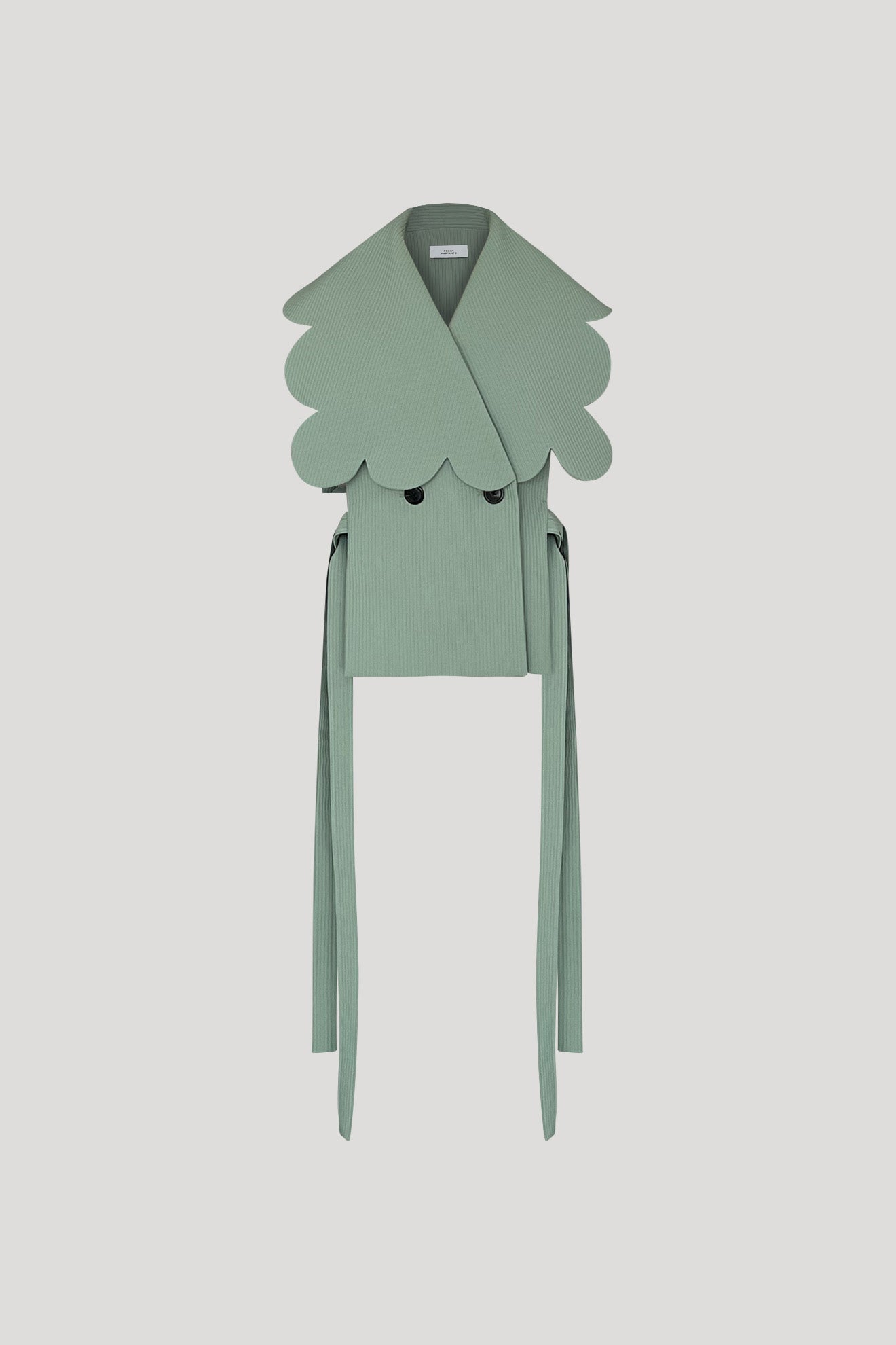 NASHI Vest in Moss Green