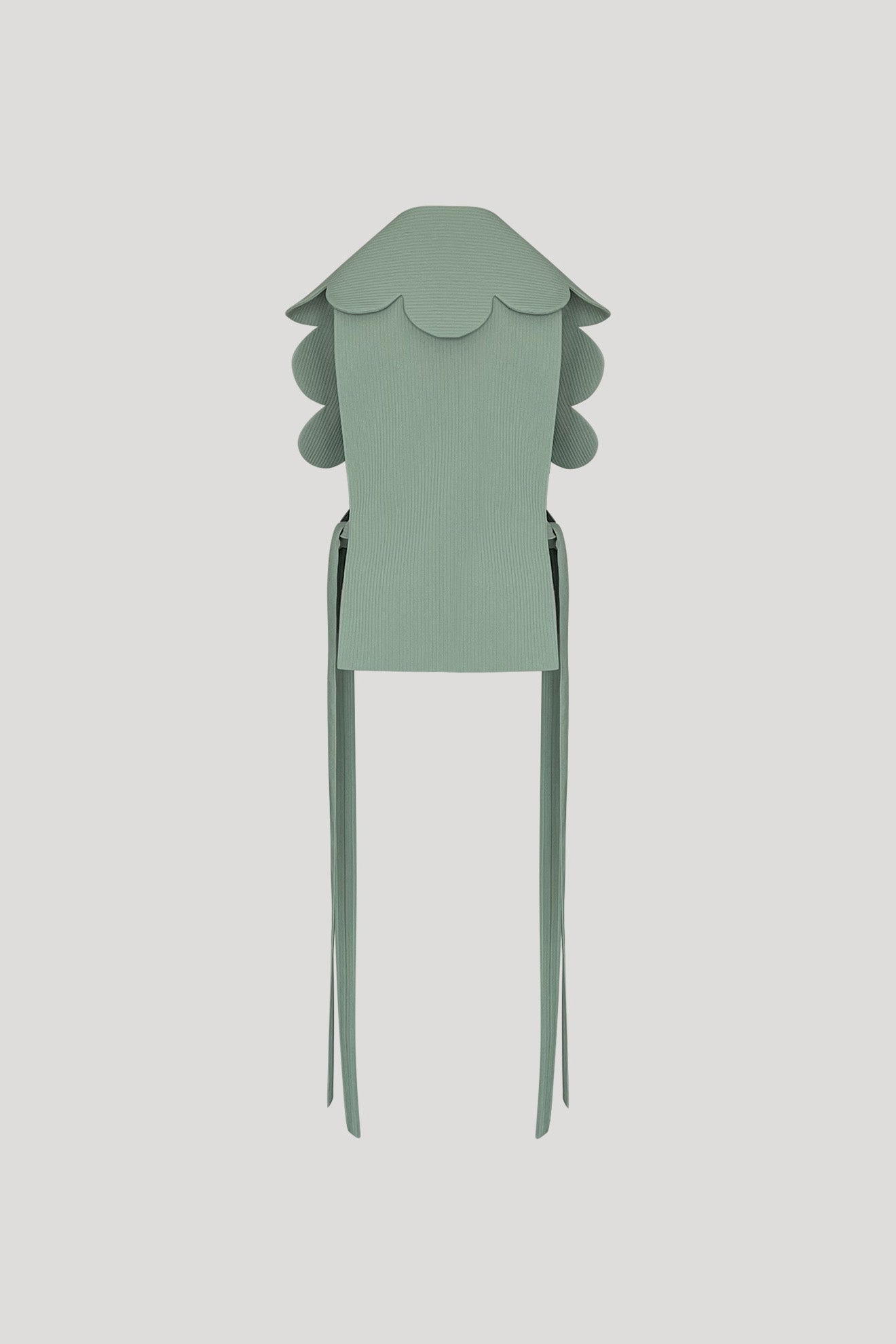 NASHI Vest in Moss Green