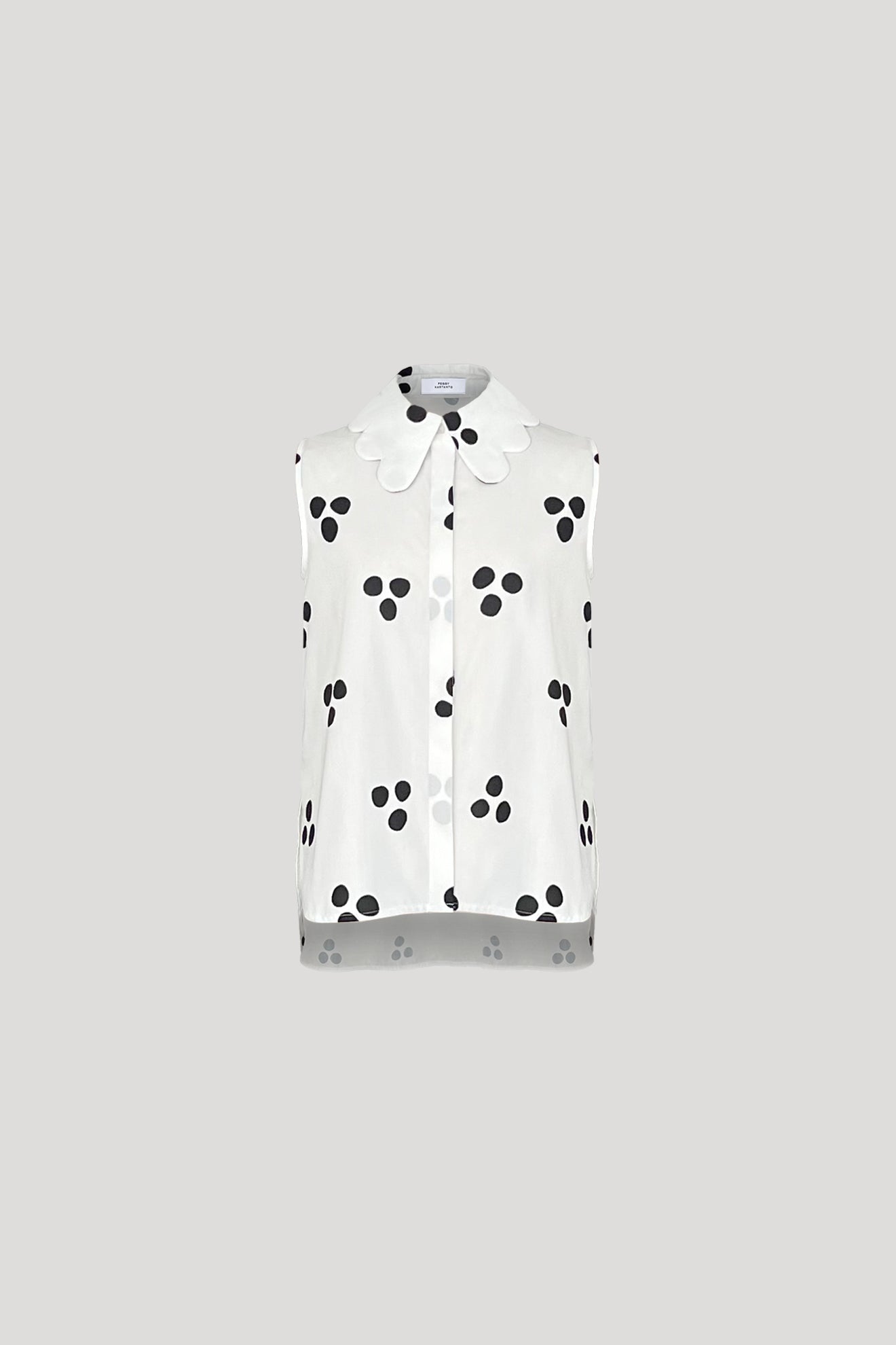 NATSU Top in Black Polkadots