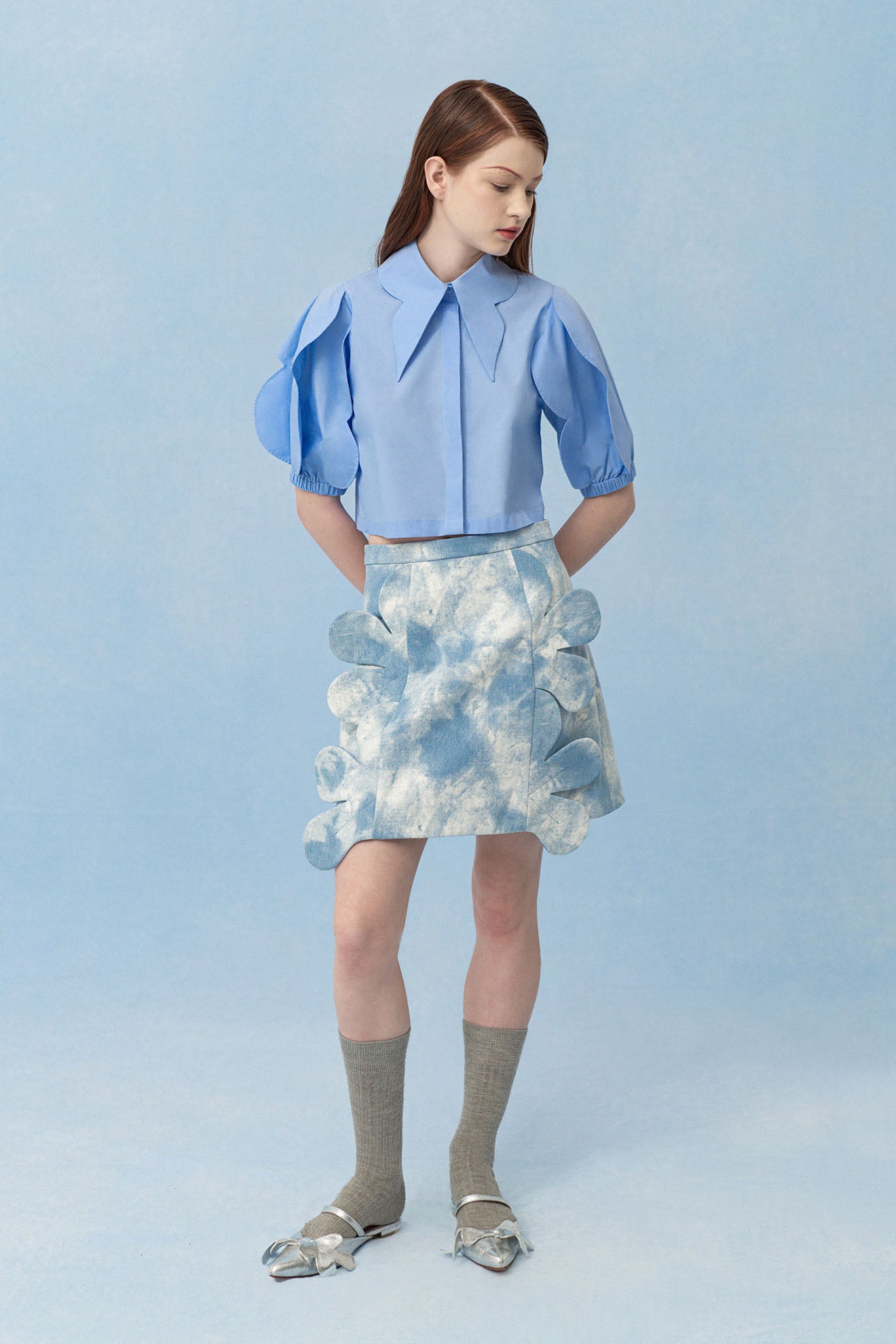 NEURON Skirt in Dusty Blue