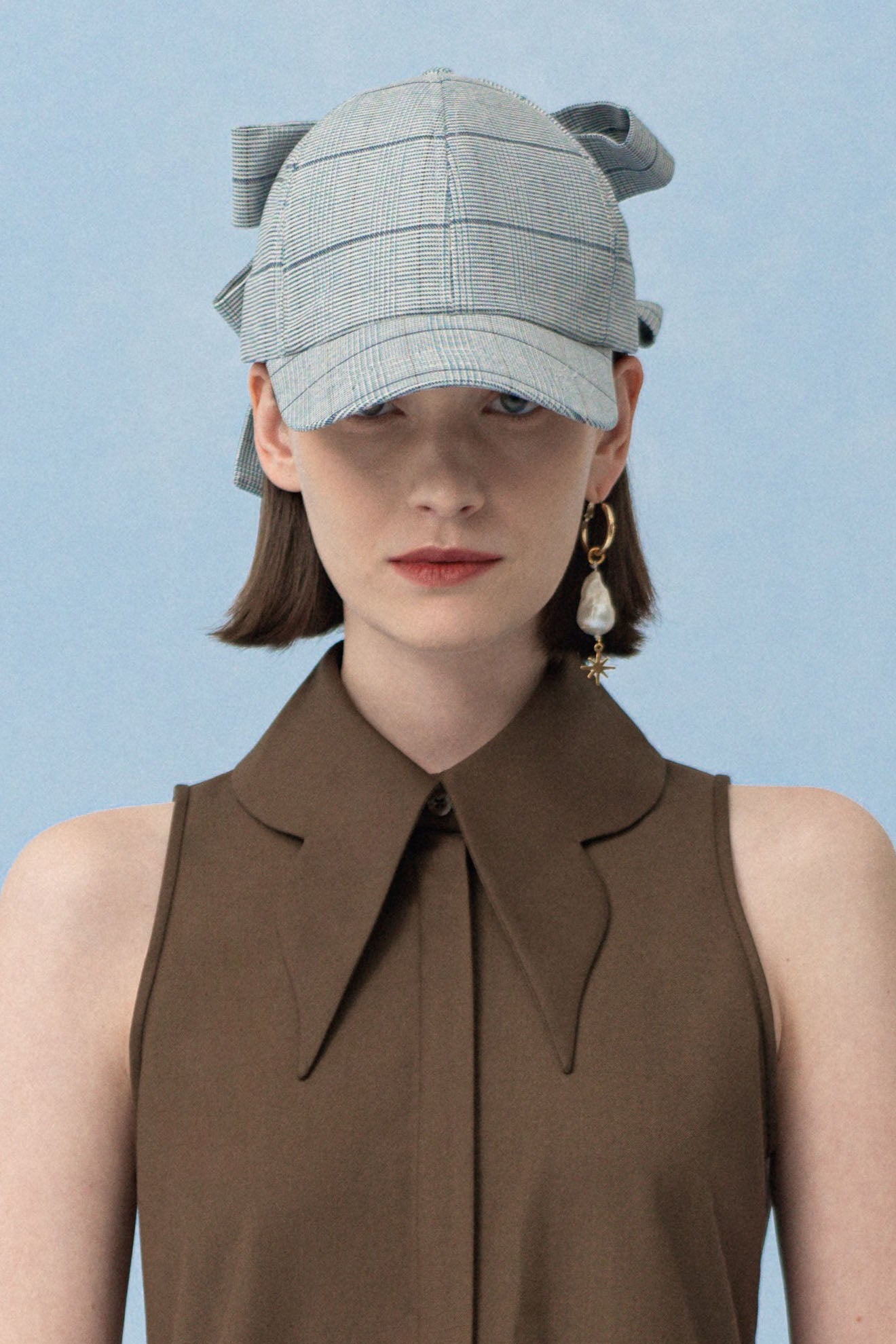 NOTUM Cap in Plaid Grey