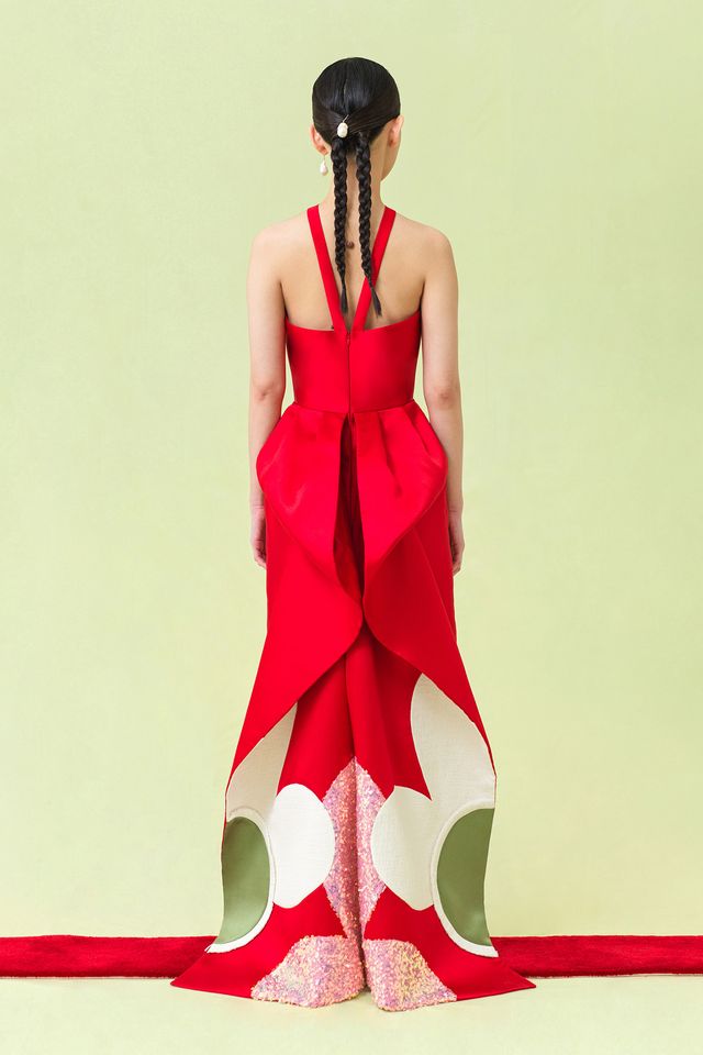 KOSUMOSU Dress in Sangria Red
