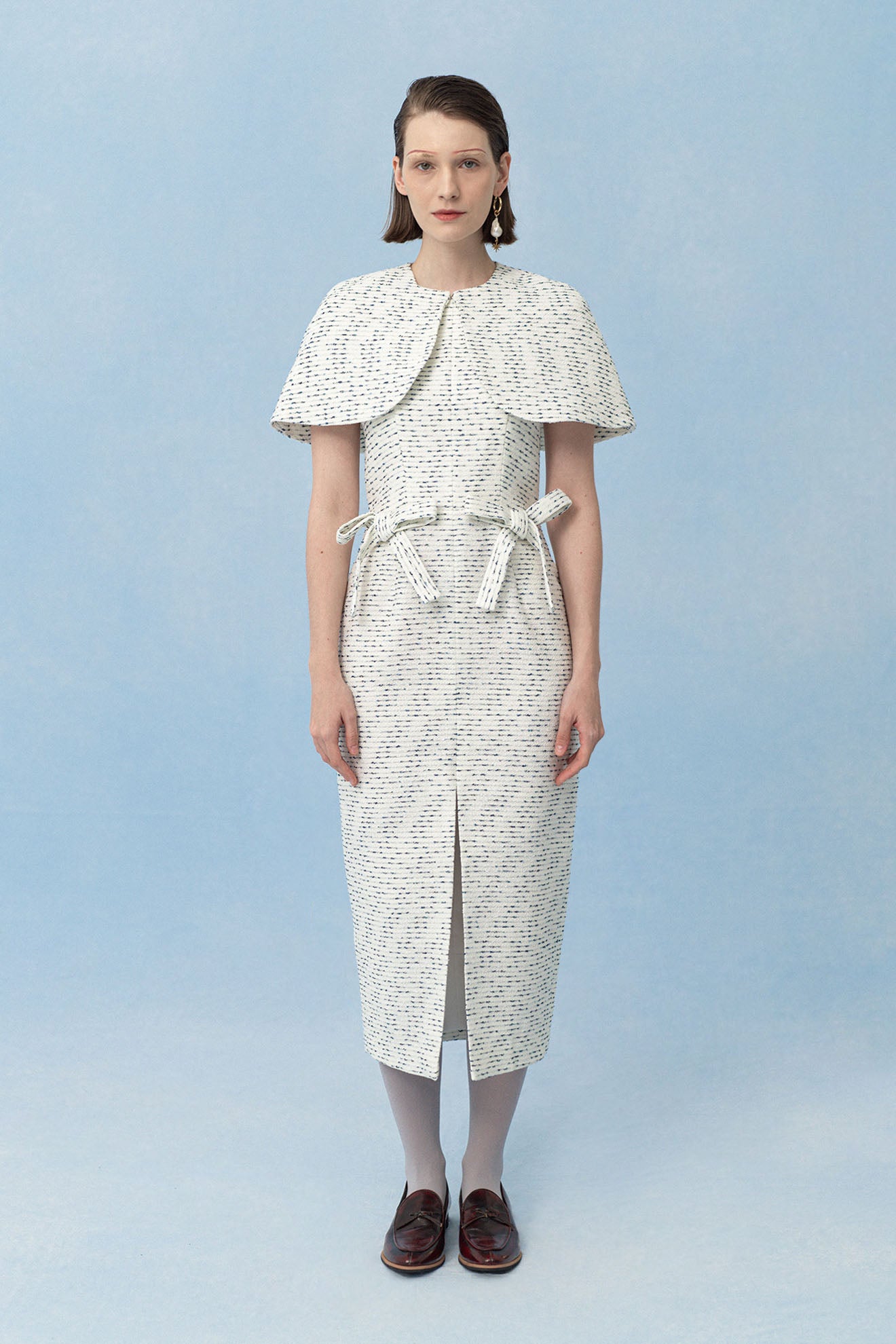 OCCIPUT Dress in Powder White