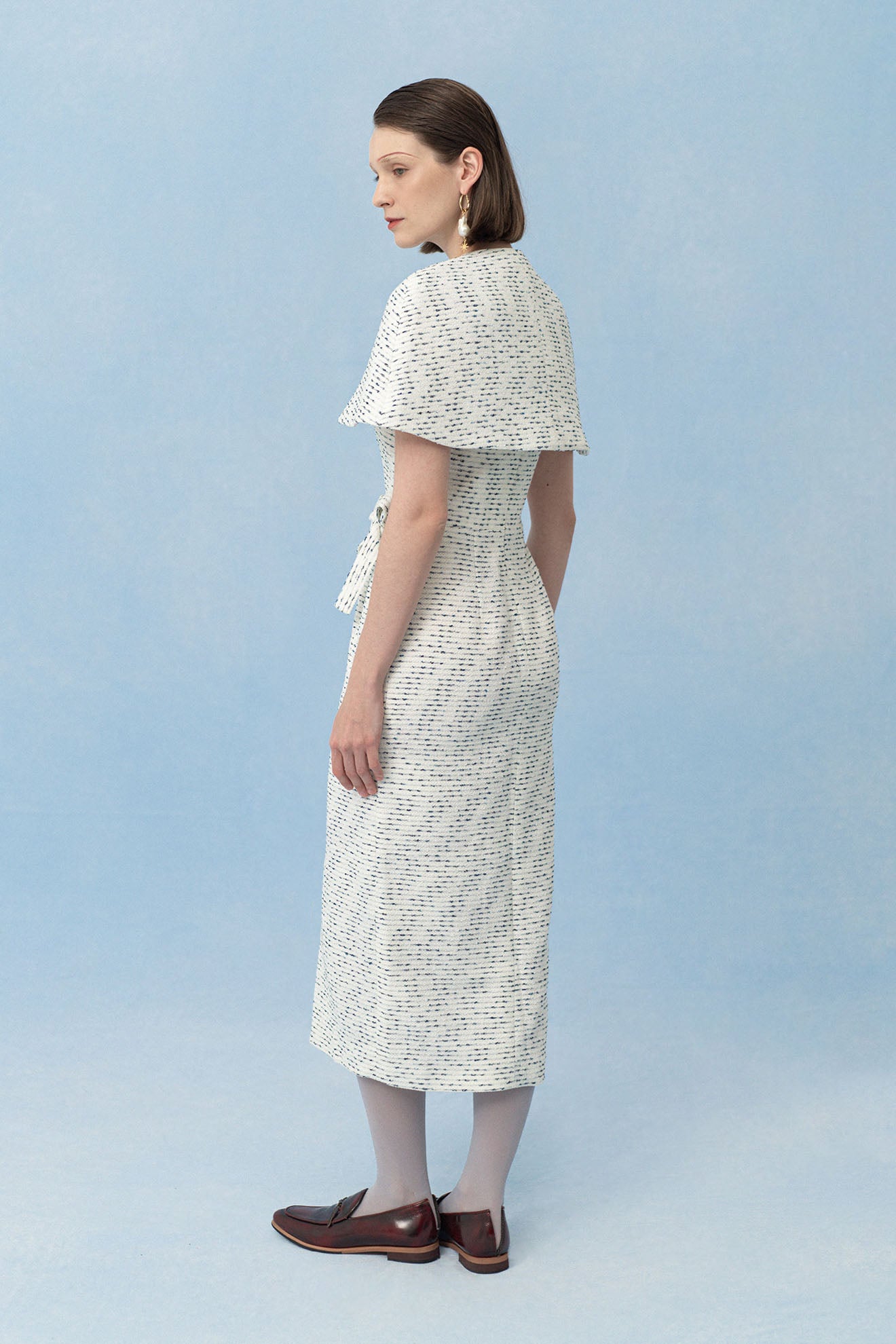 OCCIPUT Dress in Powder White