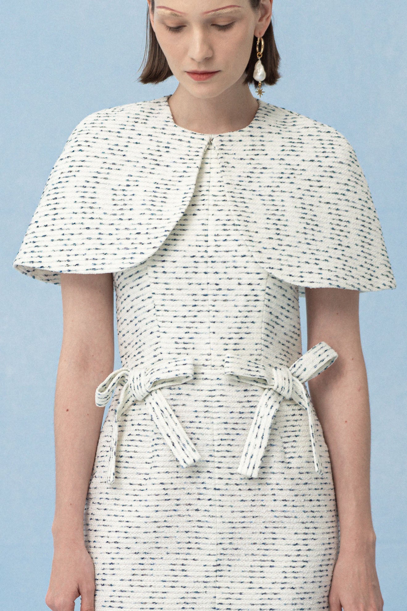 OCCIPUT Dress in Powder White