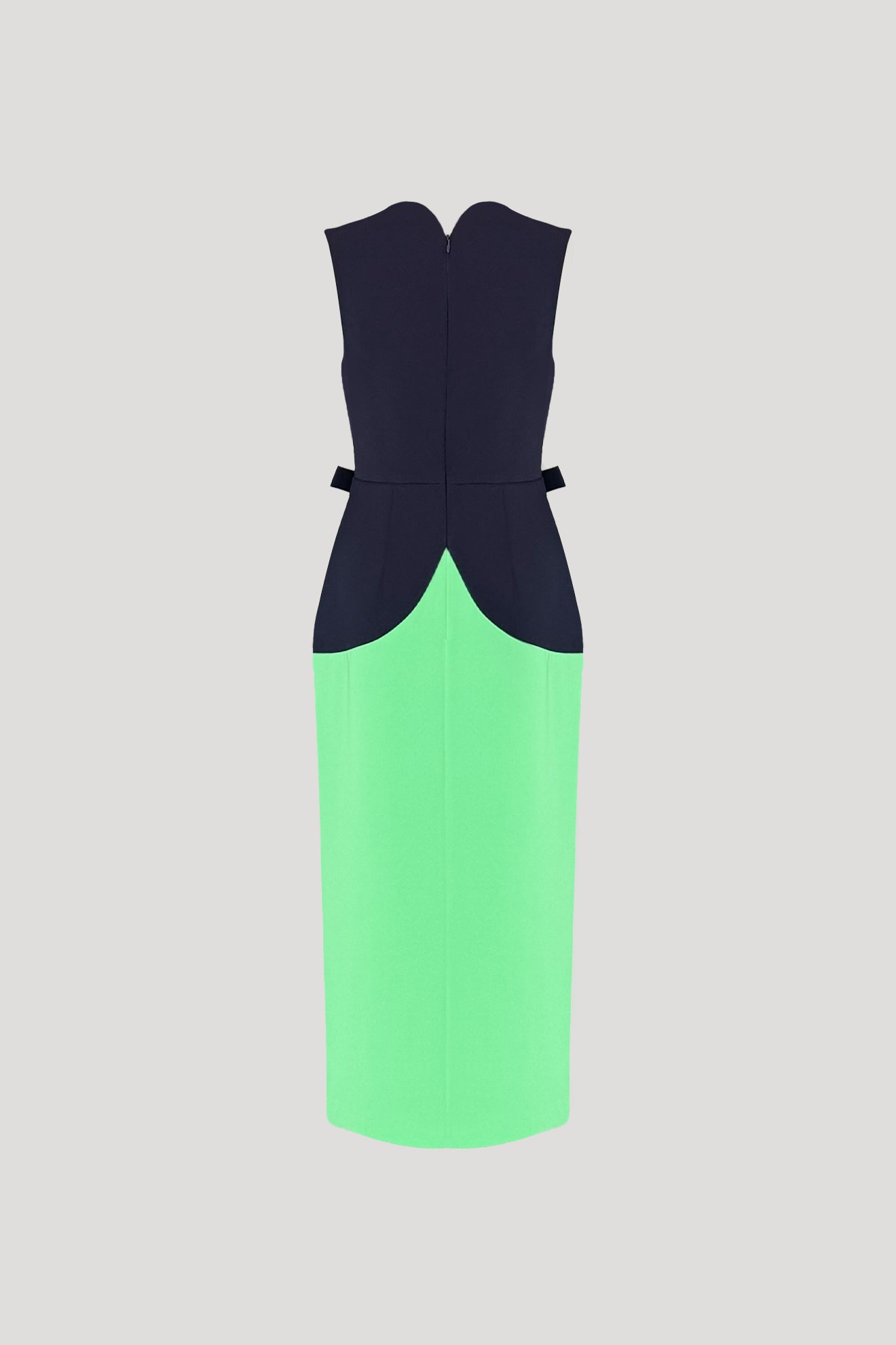 OMIKOSHI Dress in Dark Blue/Olivine Green